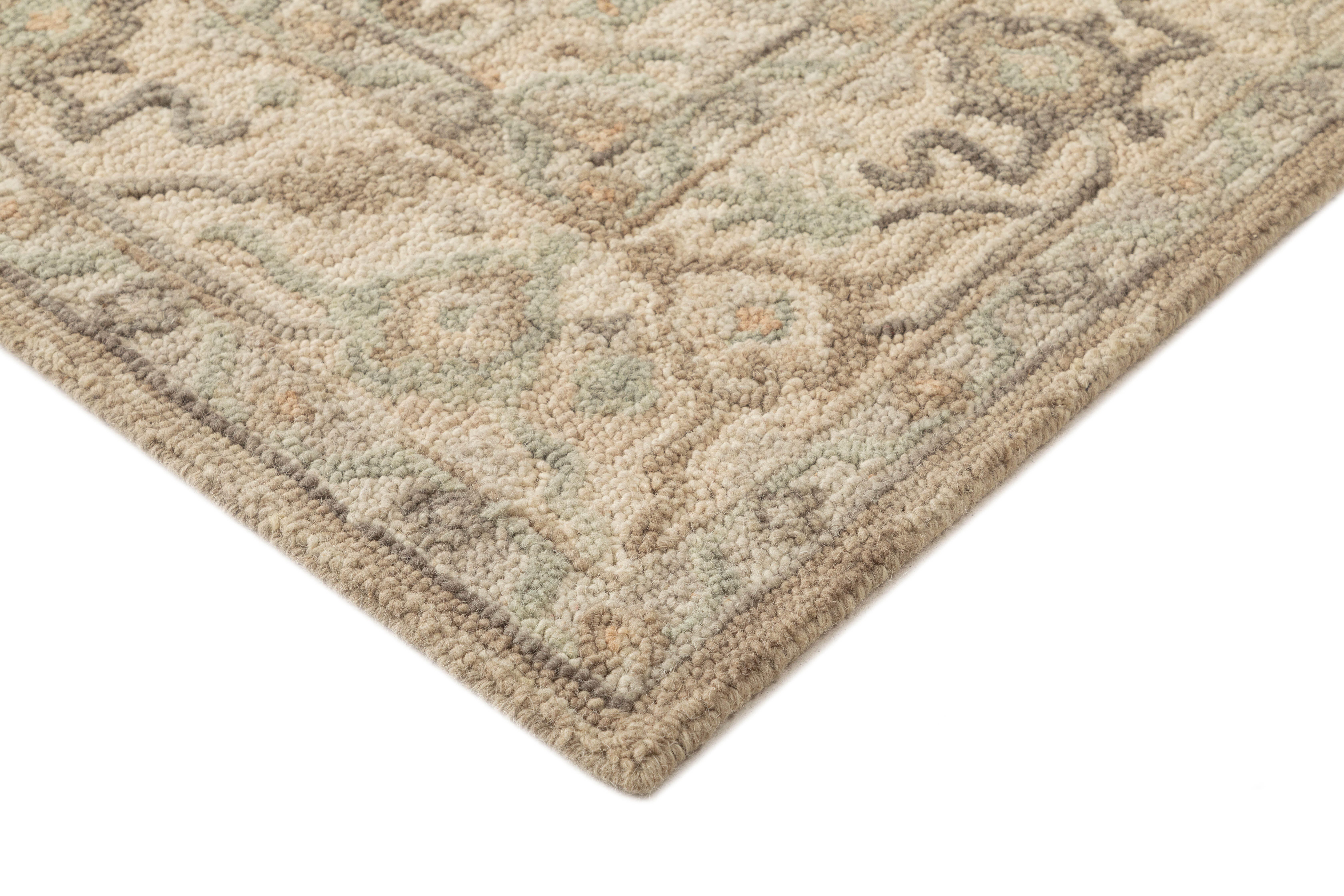 Terra by Obeetee Versailles 2'7" x 8' Runner Rug, Neutral/Brown, large