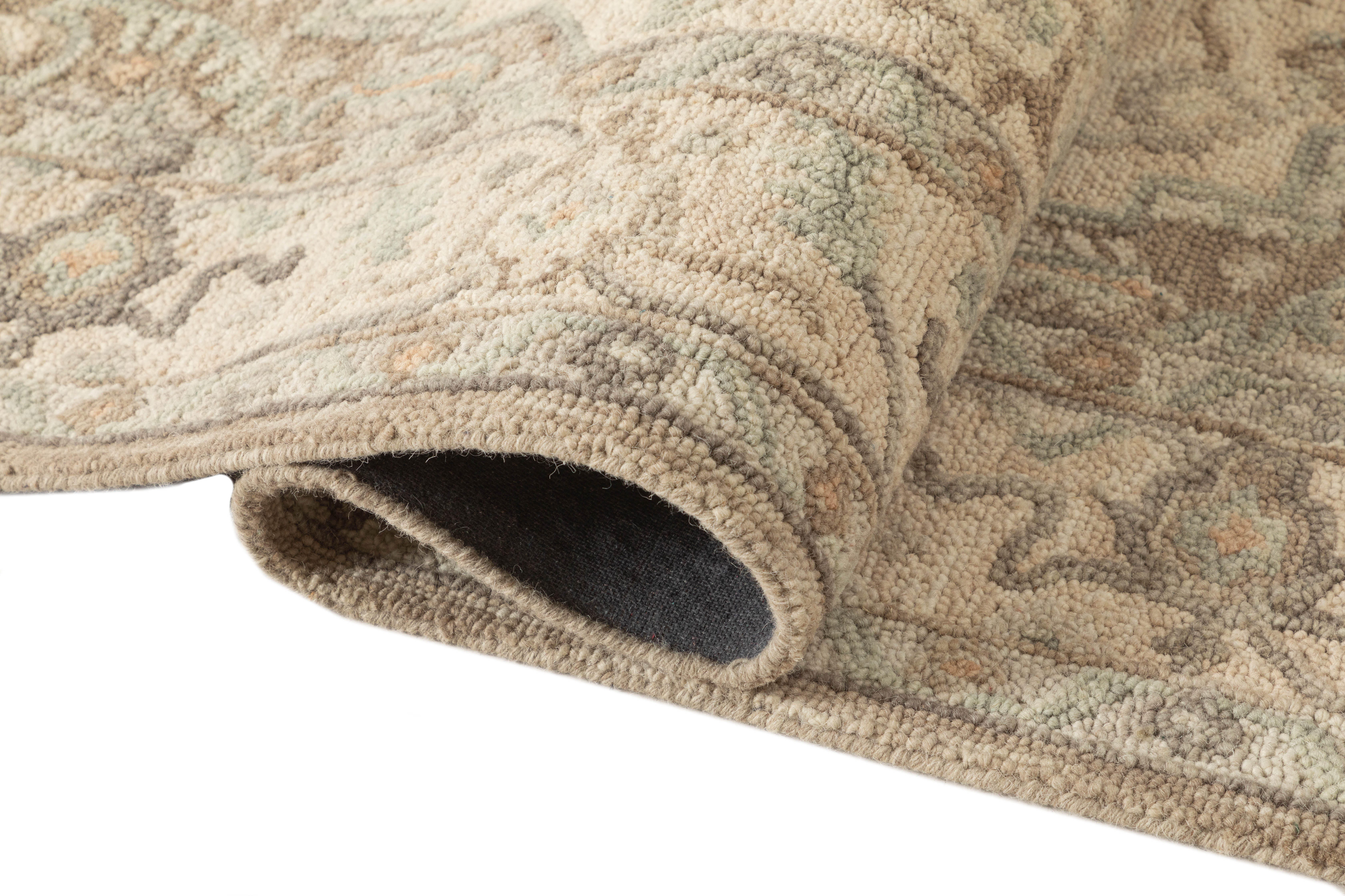 Terra by Obeetee Versailles 2'7" x 8' Runner Rug, Neutral/Brown, large