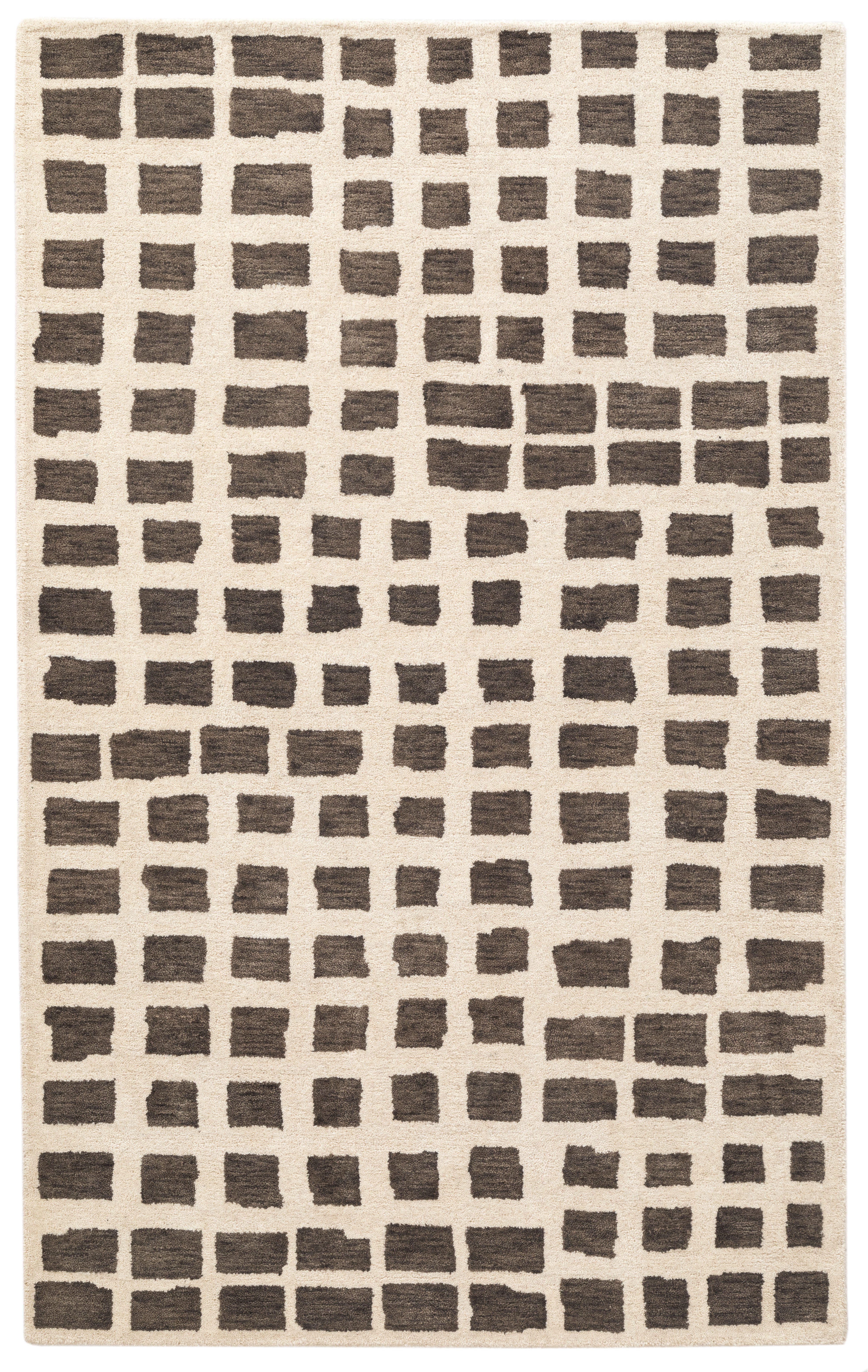 Terra by Obeetee Rudy 2'6" x 8' Runner Rug, Beige/Black, large