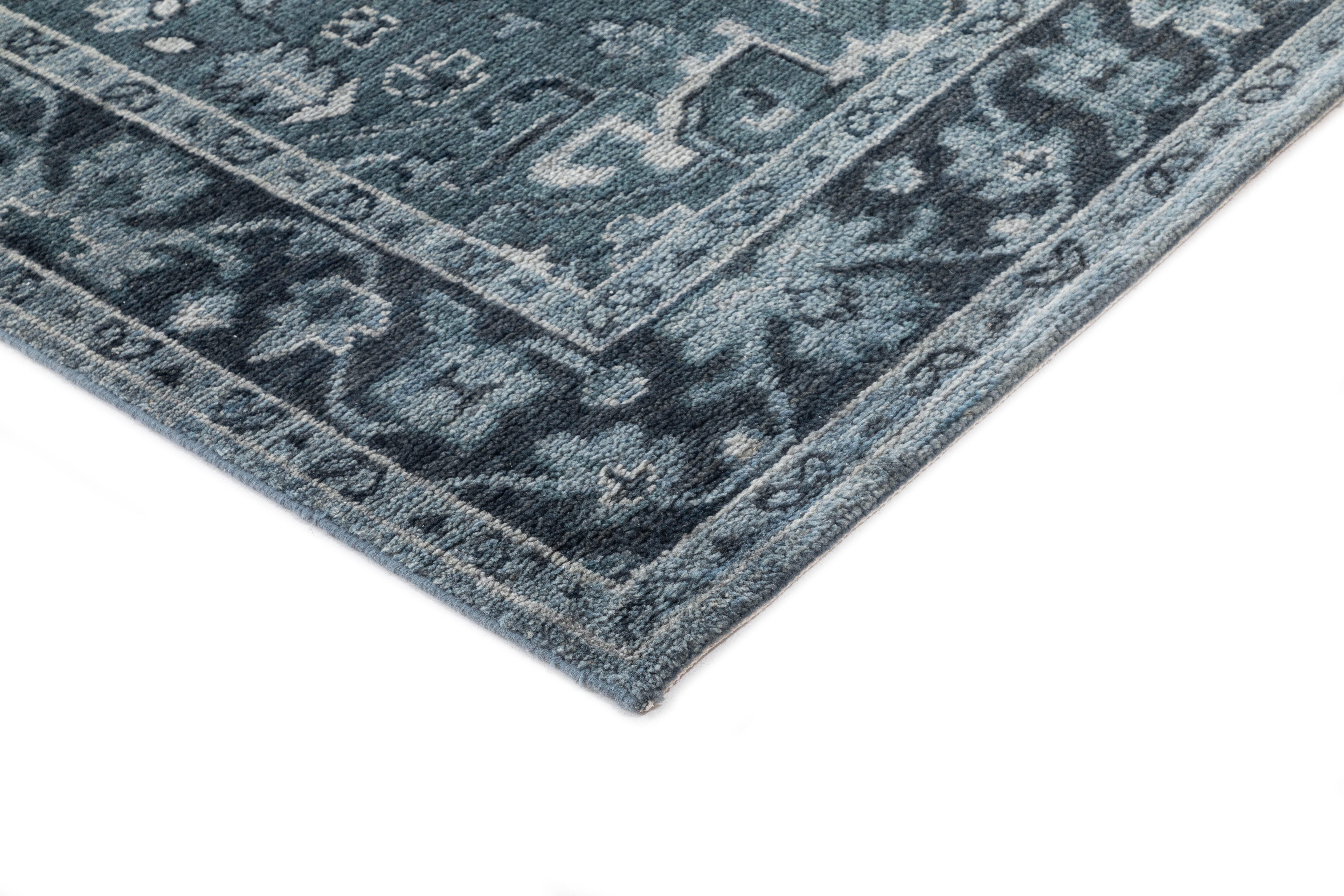 Terra by Obeetee Mariyah 3'1" x 5' Area Rug, Blue, large