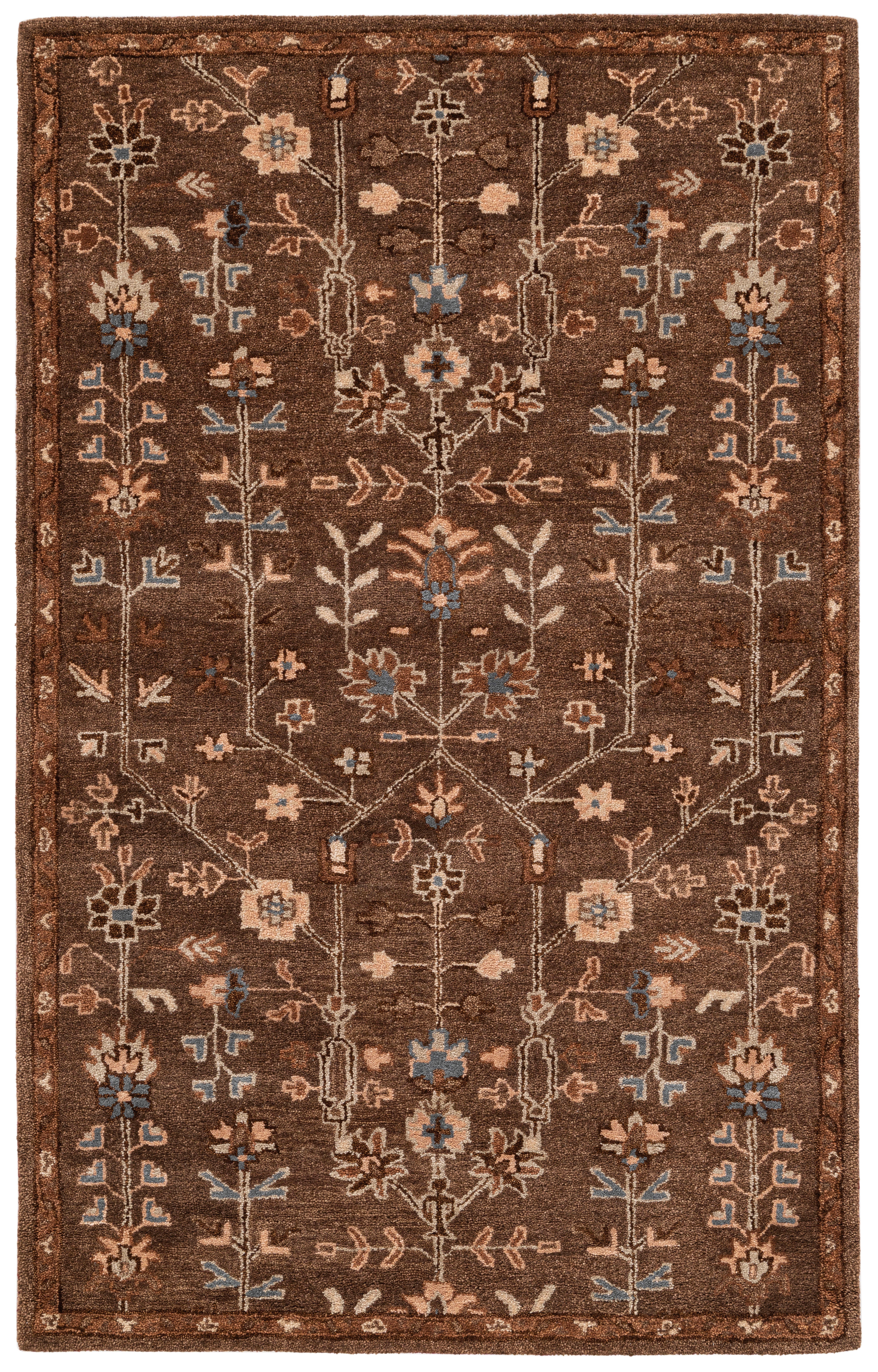 Terra by Obeetee Siba 5'1" x 8' Area Rug, Brown, large