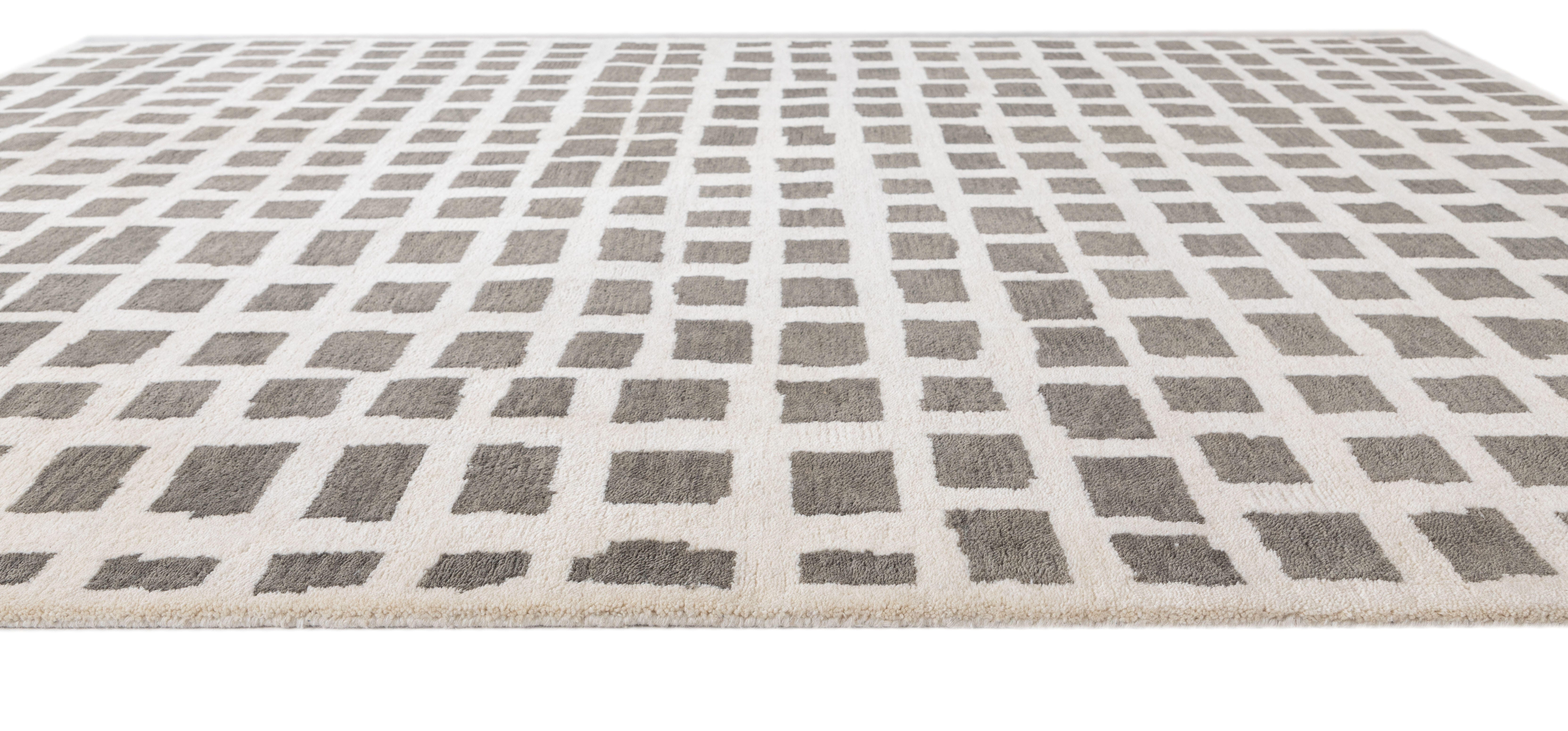 Terra by Obeetee Rudy 3'1" x 5' Area Rug, Beige/Black, large