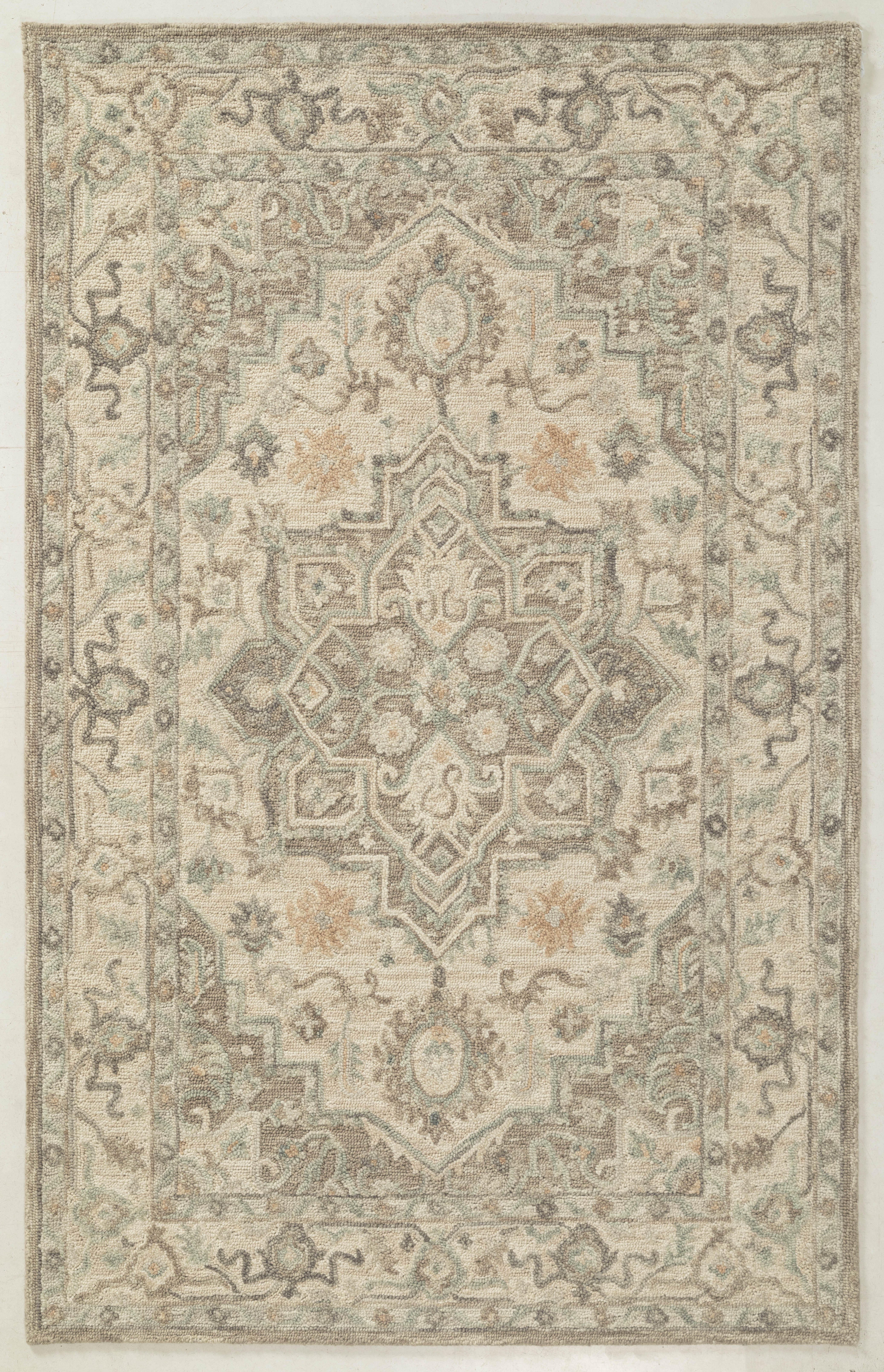 Terra by Obeetee Versailles 5'1" x 8' Area Rug, Neutral/Brown, large