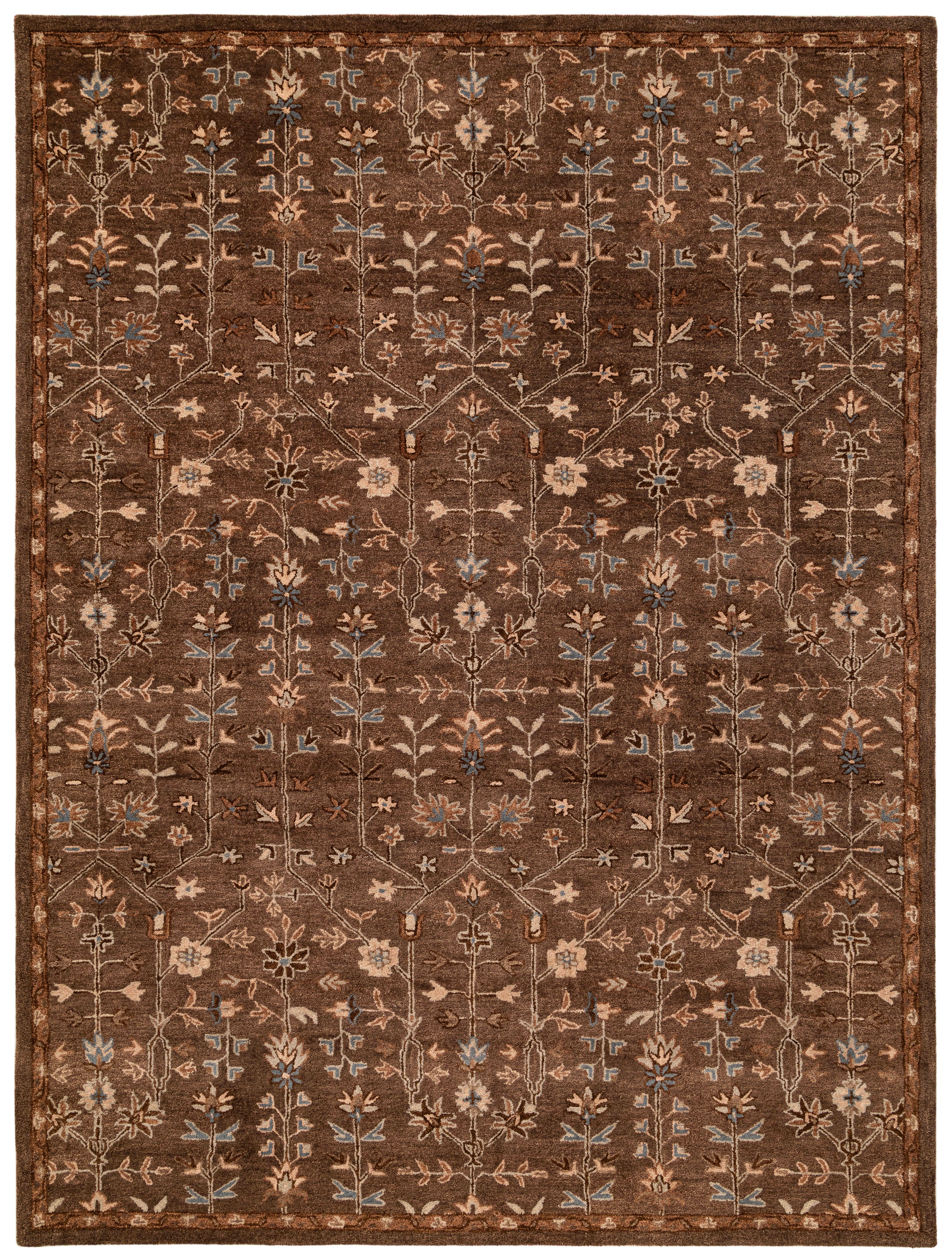 Terra by Obeetee Siba 8'9" x 11'9" Area Rug, Brown, large