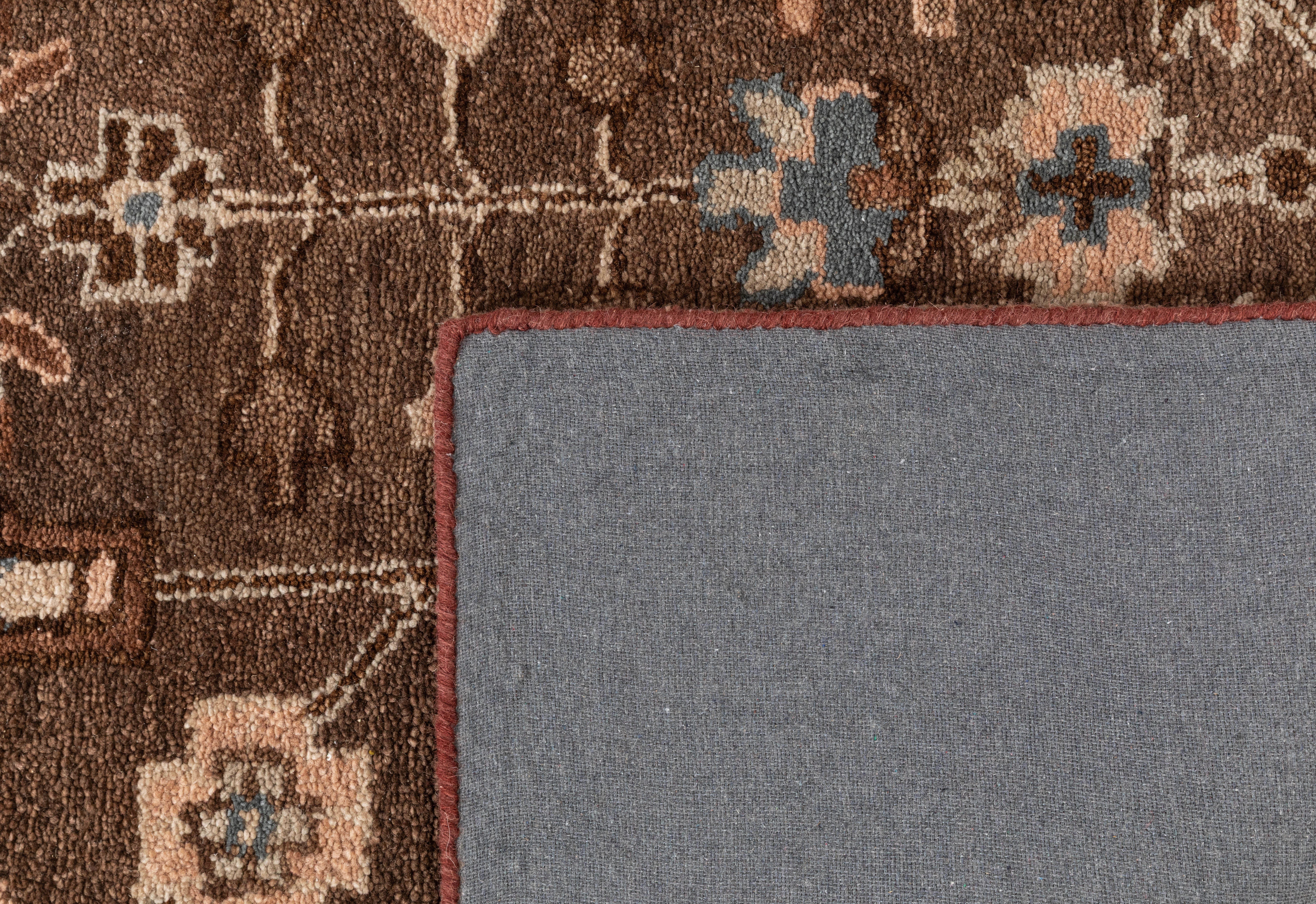 Terra by Obeetee Siba 3' x 5' Area Rug, Brown, large