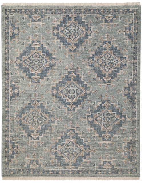 Terra by Obeetee Whitley 7'10" x 9'9" Area Rug, Blue/Tan