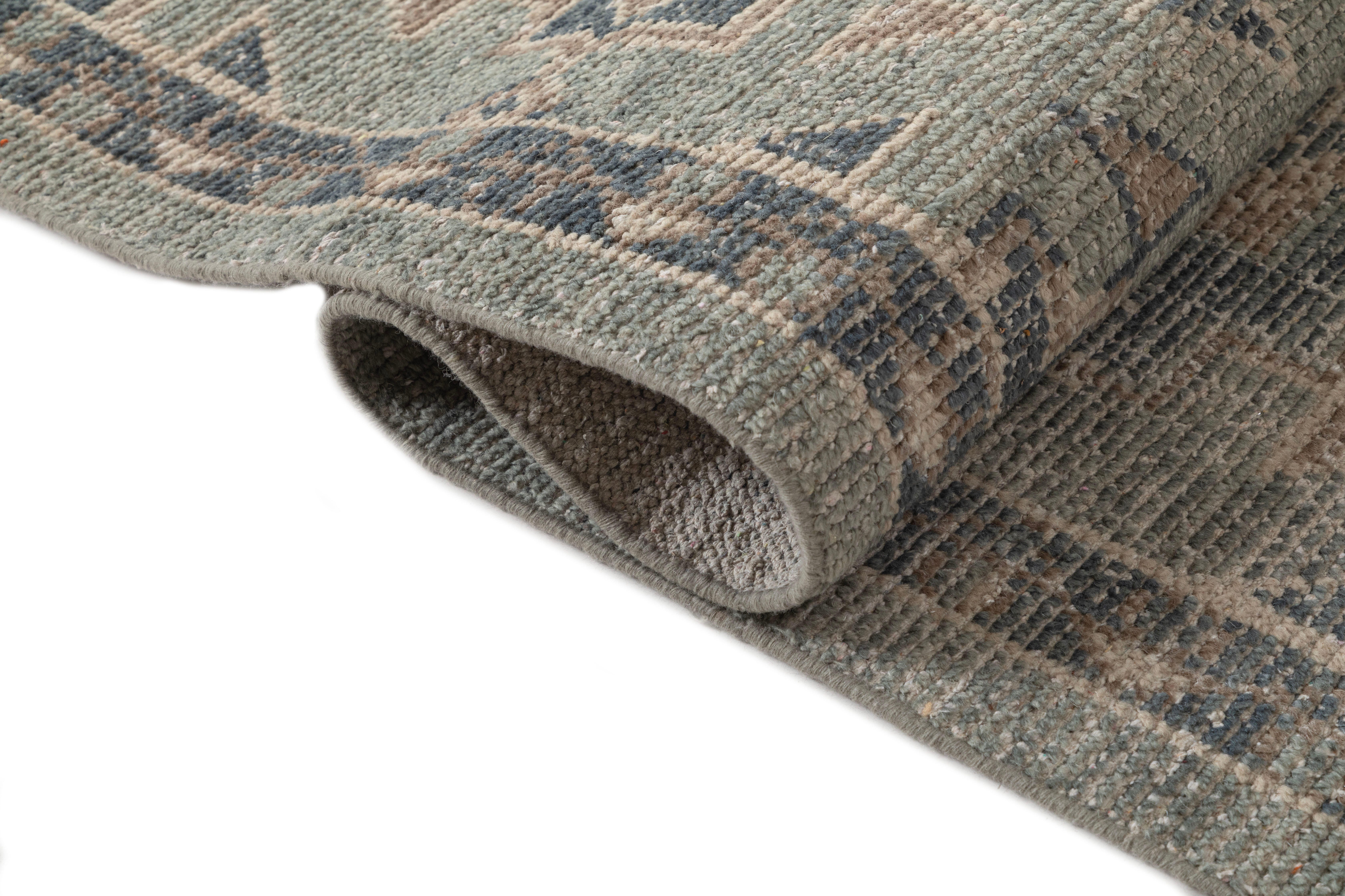Terra by Obeetee Whitley 7'10" x 9'9" Area Rug, Blue/Tan, large