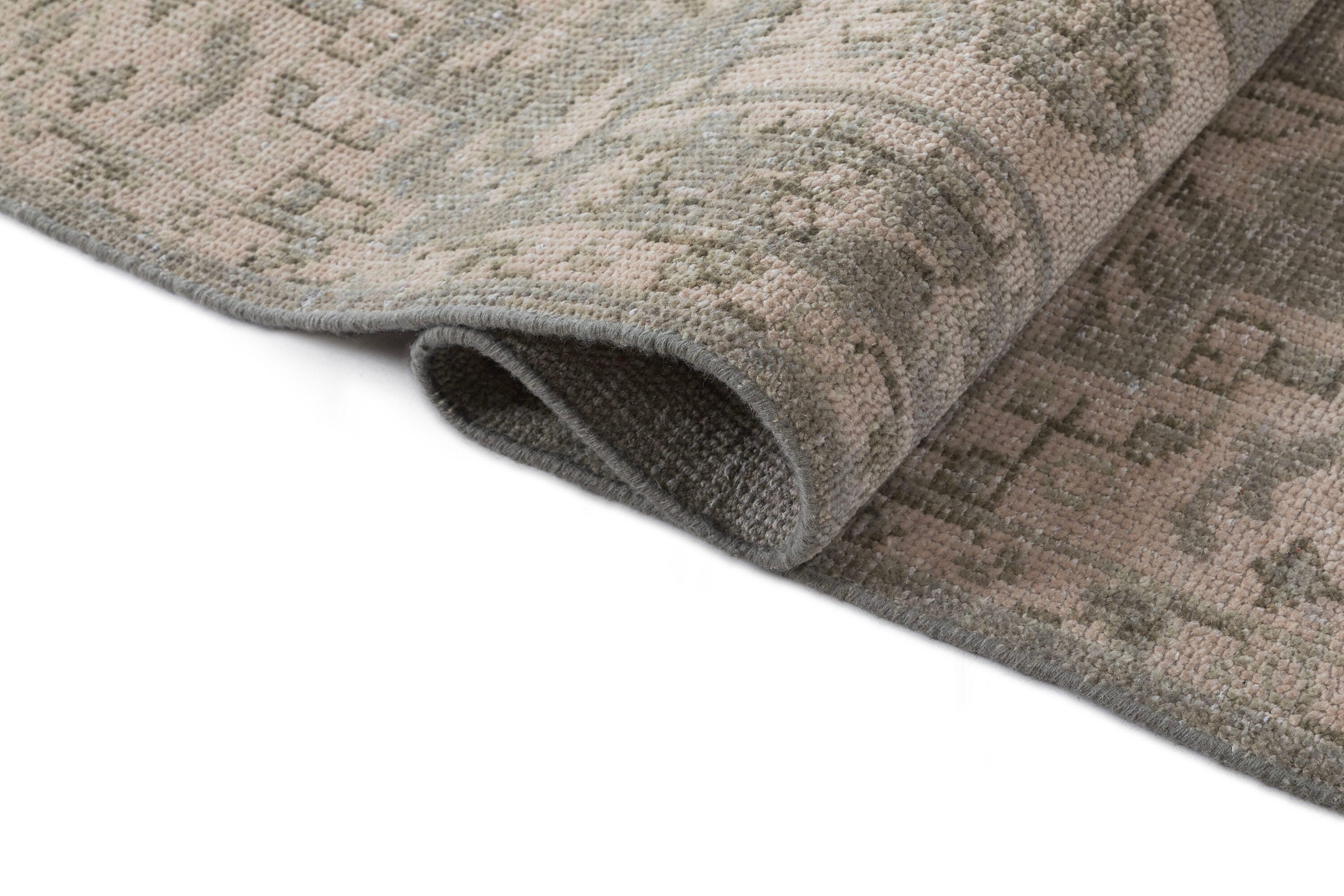 Terra by Obeetee Iqra 3'1" x 5' Area Rug, Green/Tan, large