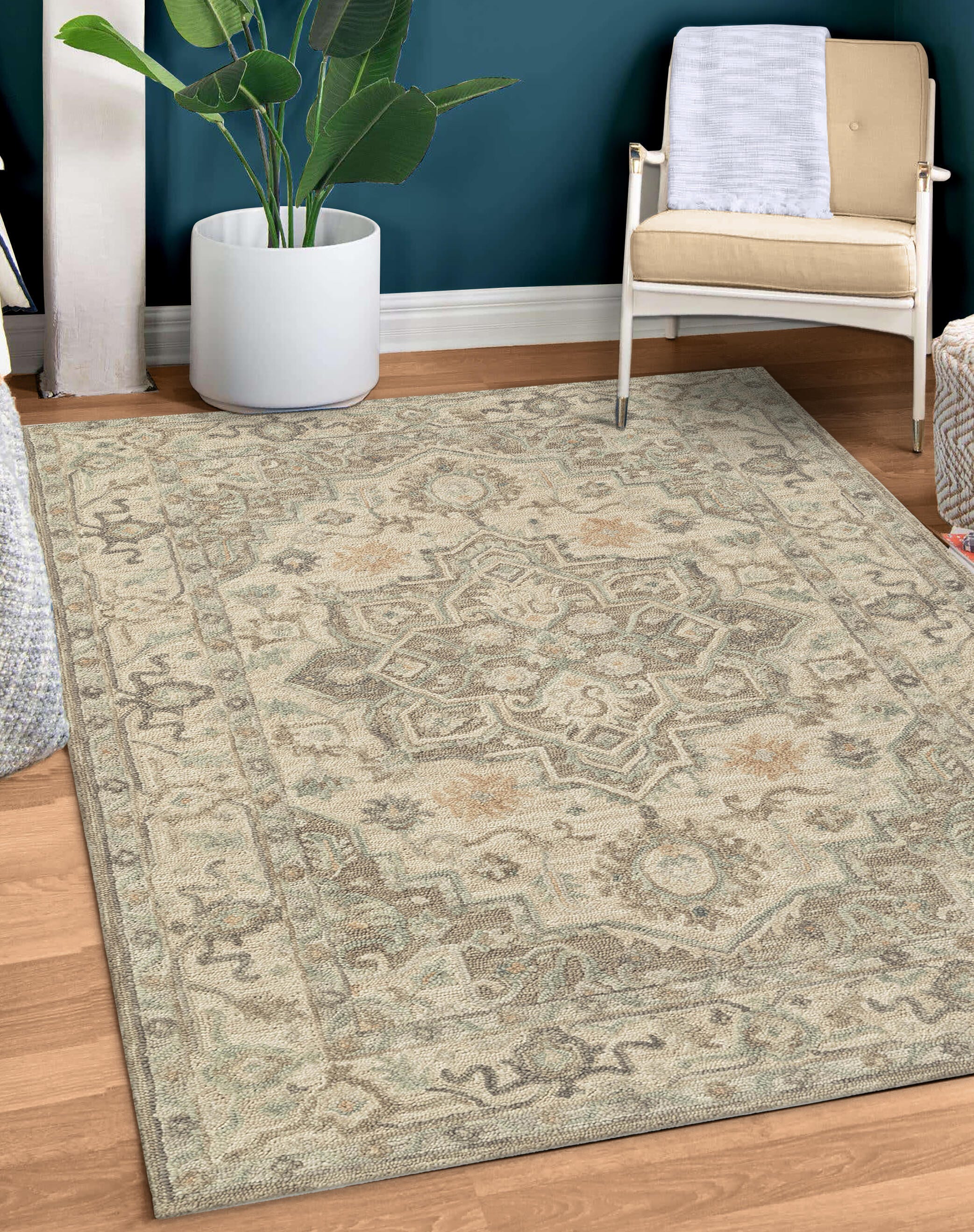 Terra by Obeetee Versailles 8'9" x 11'9" Area Rug, Neutral/Brown, rollover