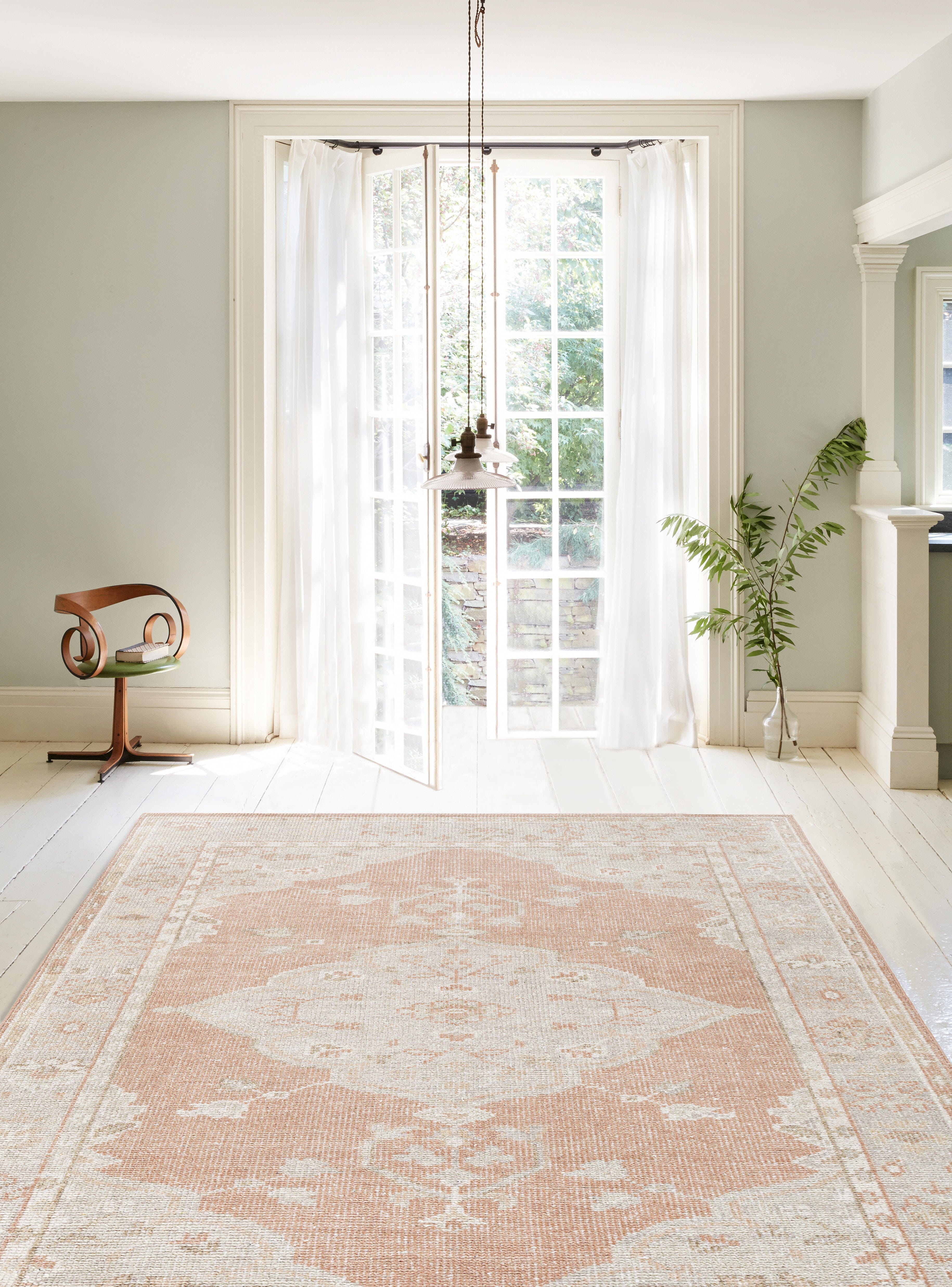 Terra by Obeetee Ana 8'1" x 10' Area Rug, Blush/Light Gray, rollover