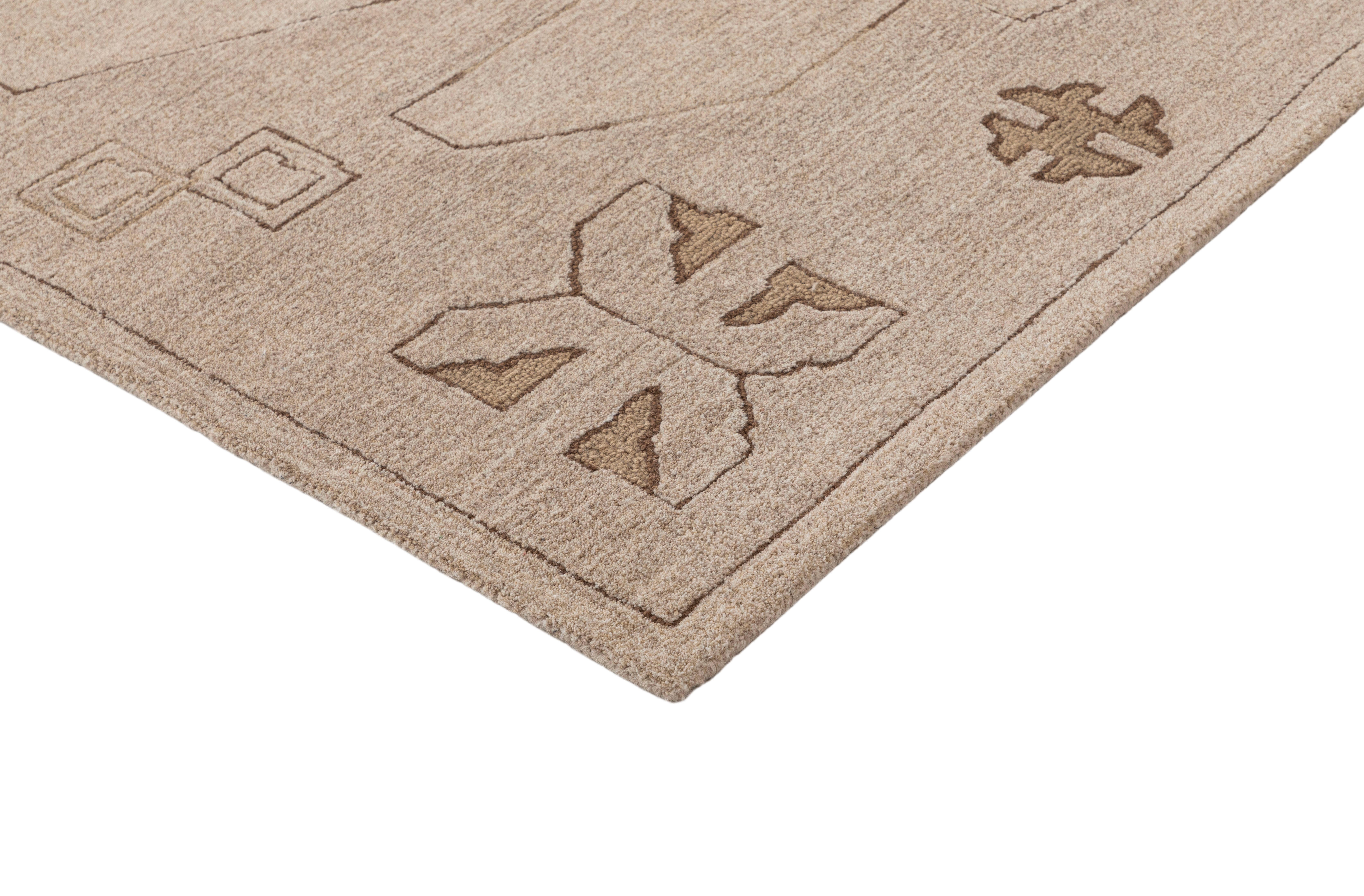 Terra by Obeetee Ines 2'1" x 3' Area Rug, Neutral, large
