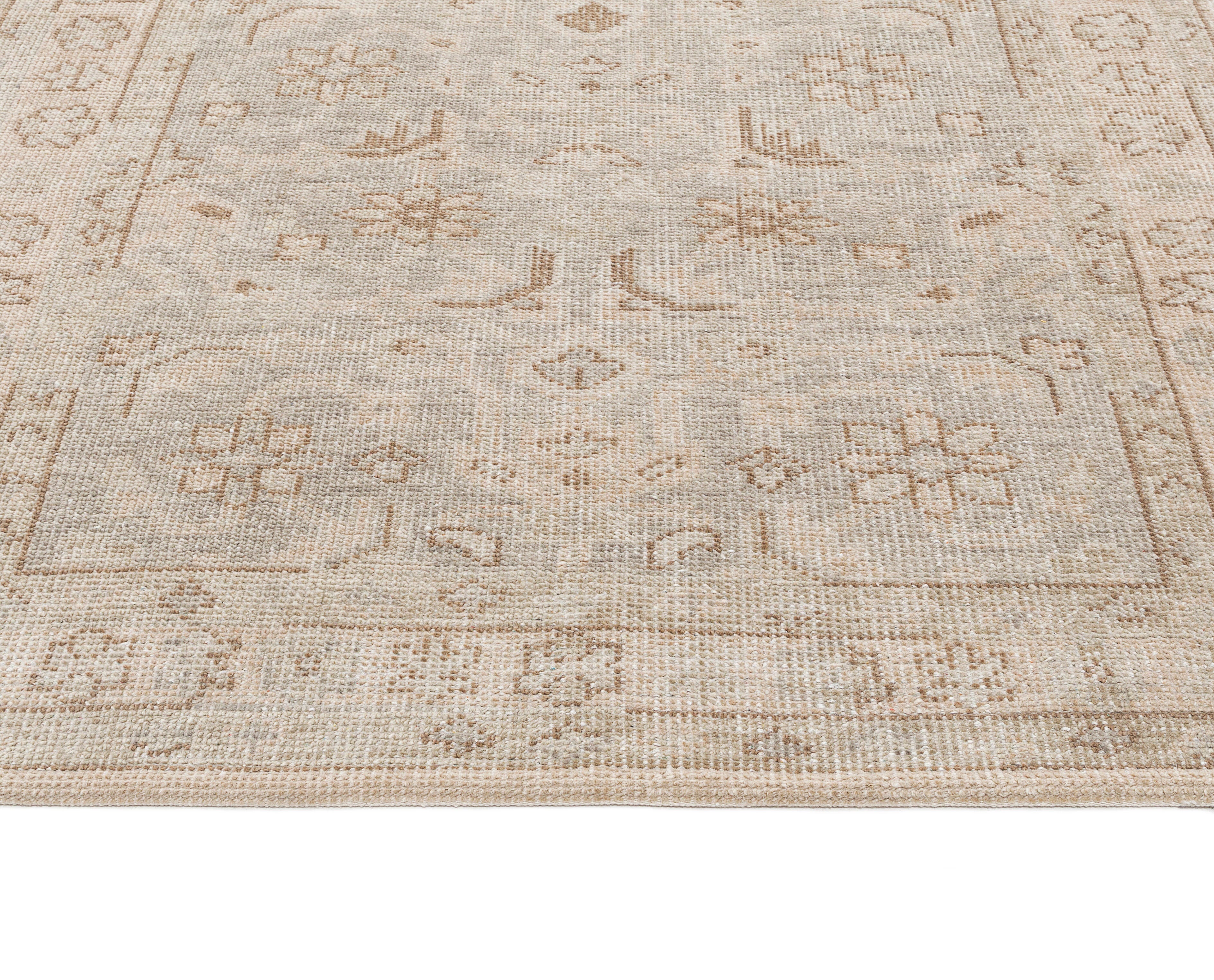 Terra by Obeetee Nima 7'10" x 9'9" Area Rug, Gray/Tan, large