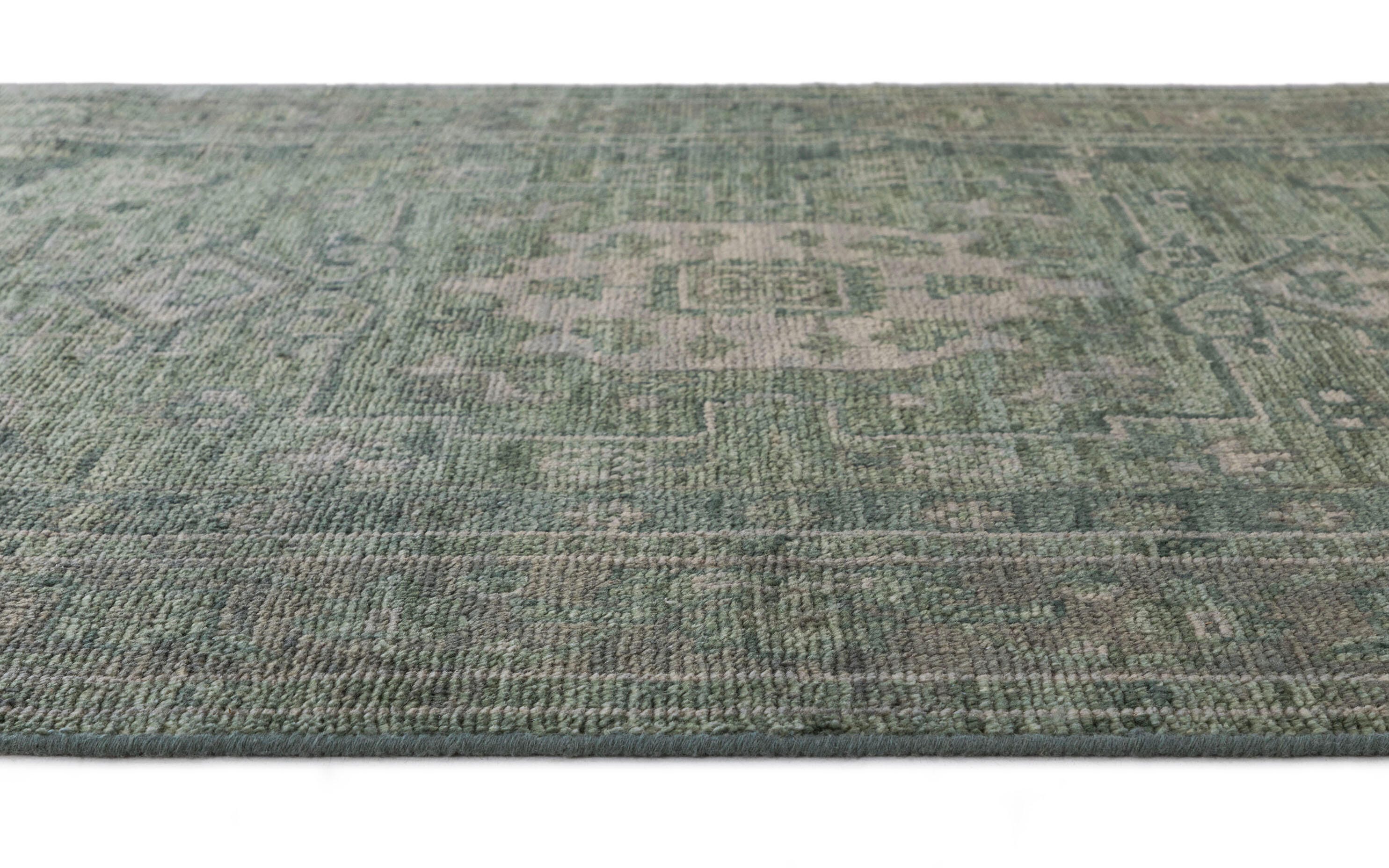 Terra by Obeetee Mariyah 5'1" x 8' Area Rug, Green/Beige, large