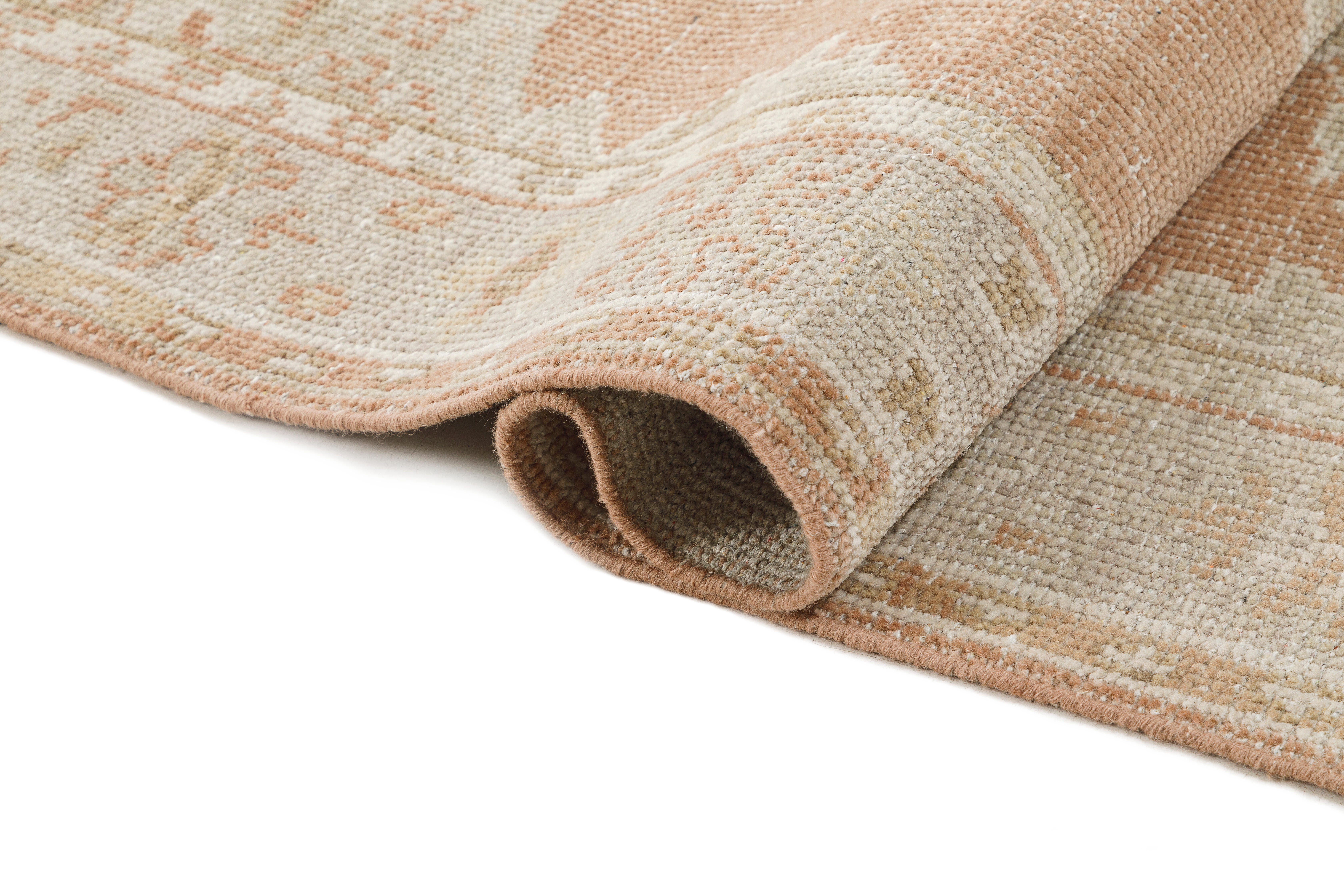 Terra by Obeetee Ana 5'1" x 8' Area Rug, Blush/Light Gray, large