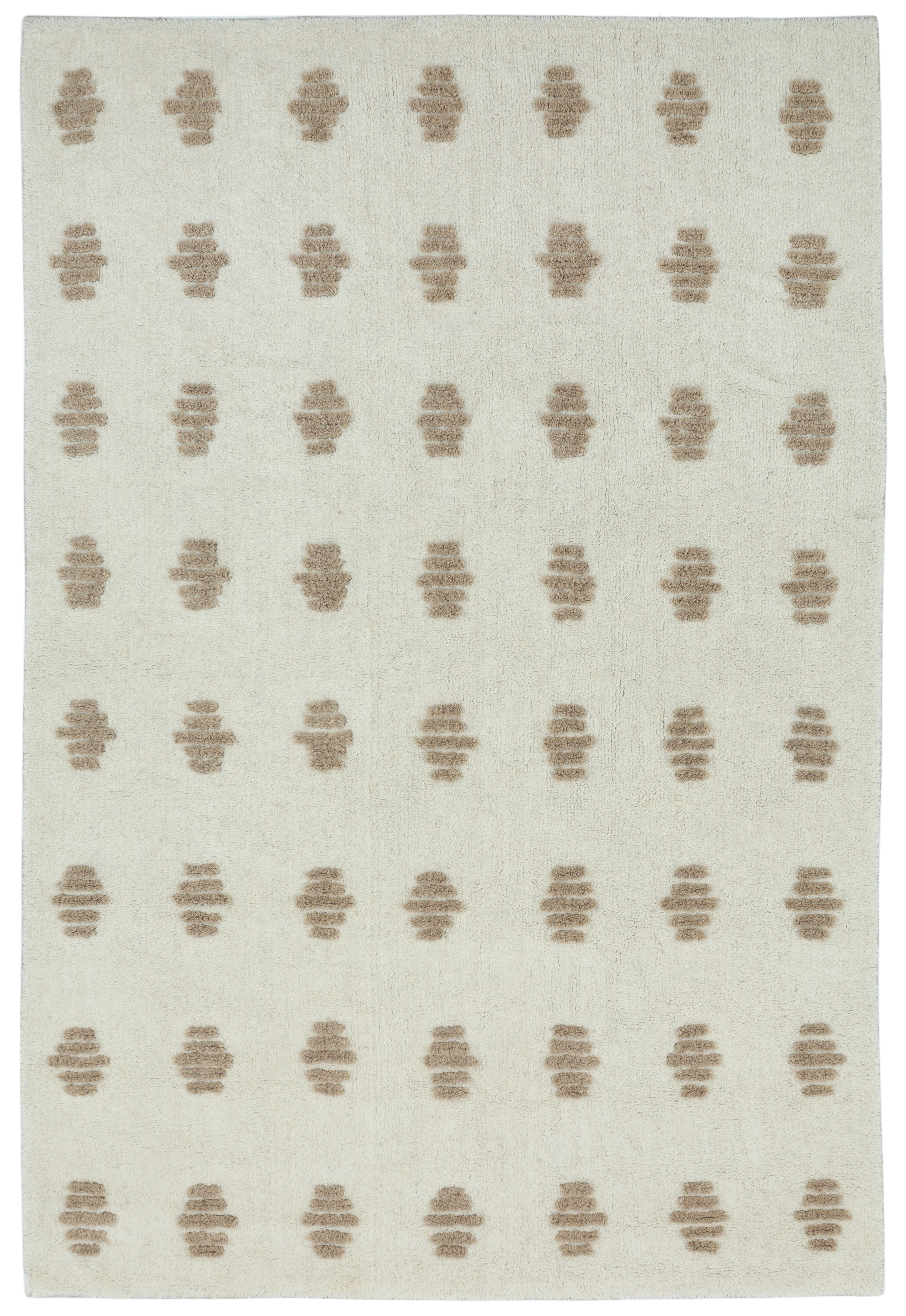 Terra by Obeetee Palette 5'1" x 7'6" Area Rug, Ivory/Brown, large