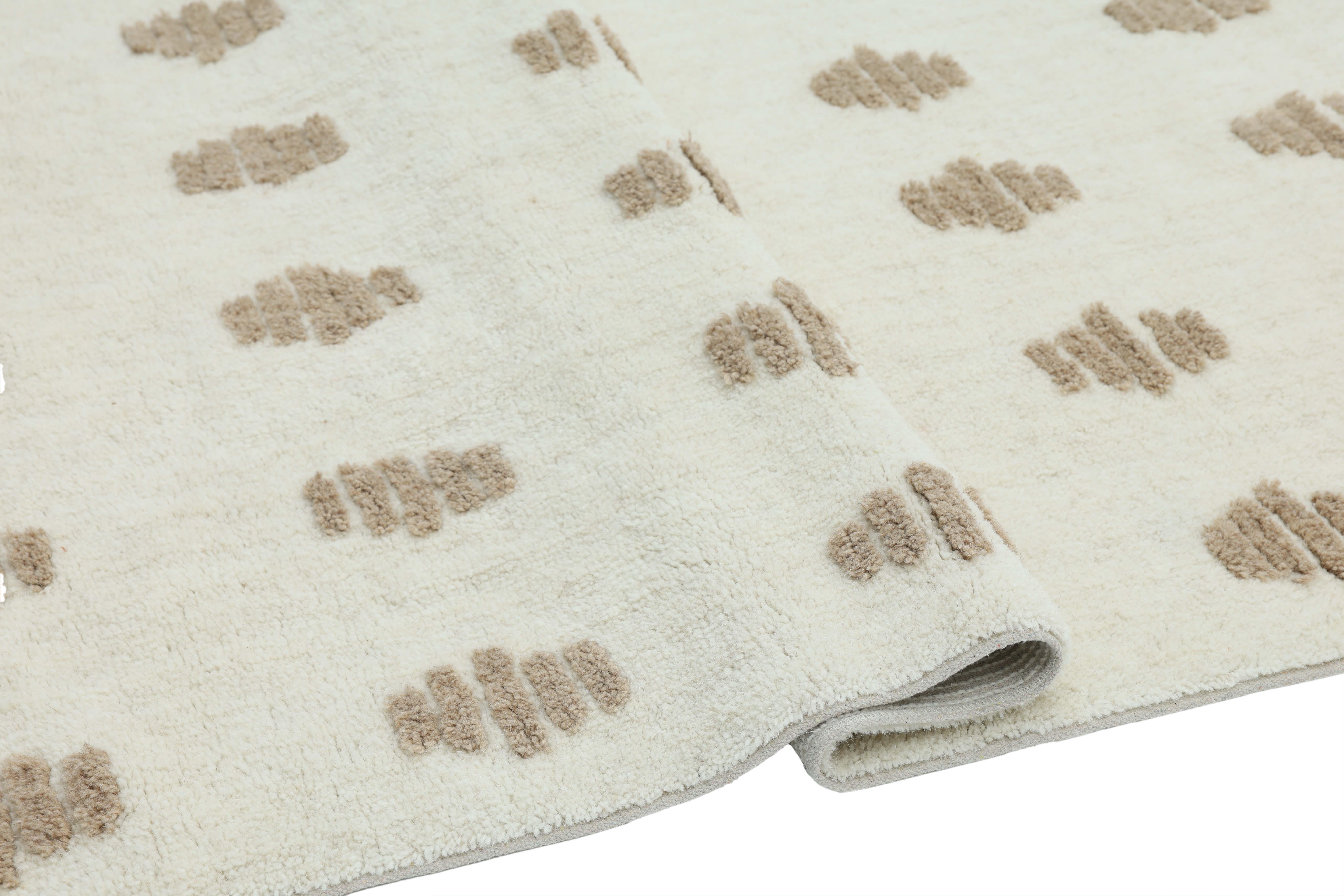 Terra by Obeetee Palette 5'1" x 7'6" Area Rug, Ivory/Brown, large