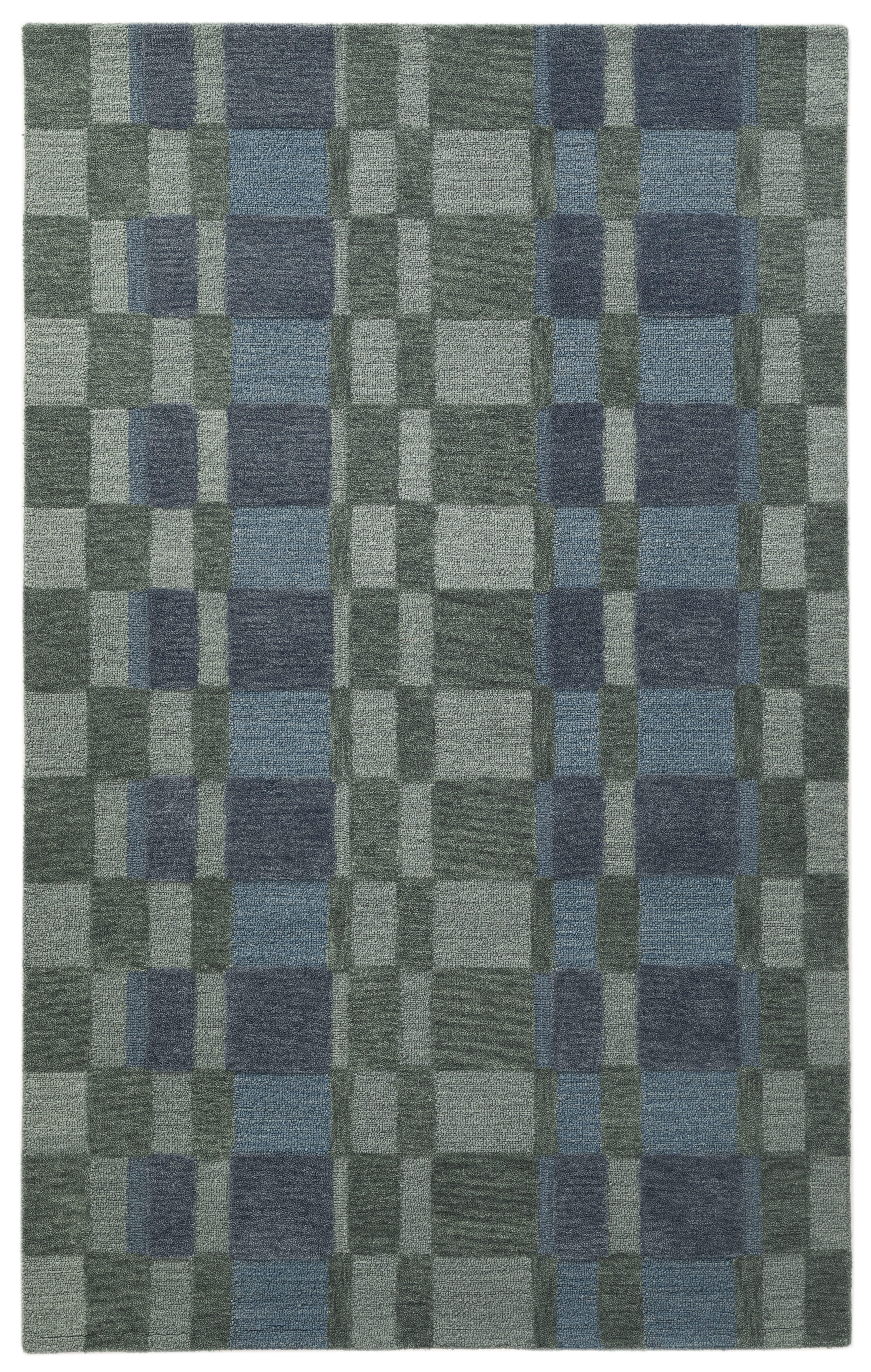 Terra by Obeetee Gemo 5'1" x 8' Area Rug, Green/Blue, large