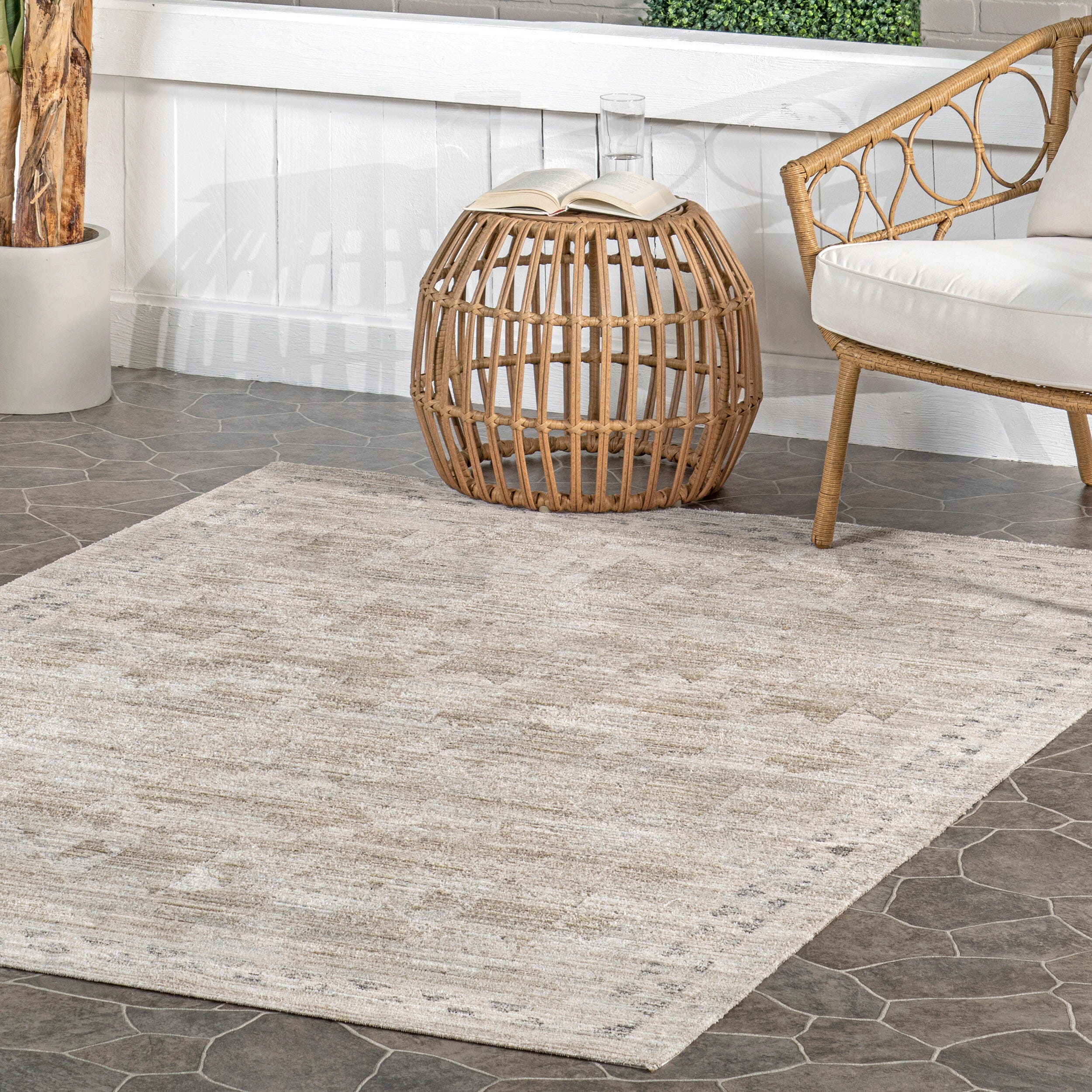 nuLOOM Aine 2' x 8' Runner Rug, Beige, large