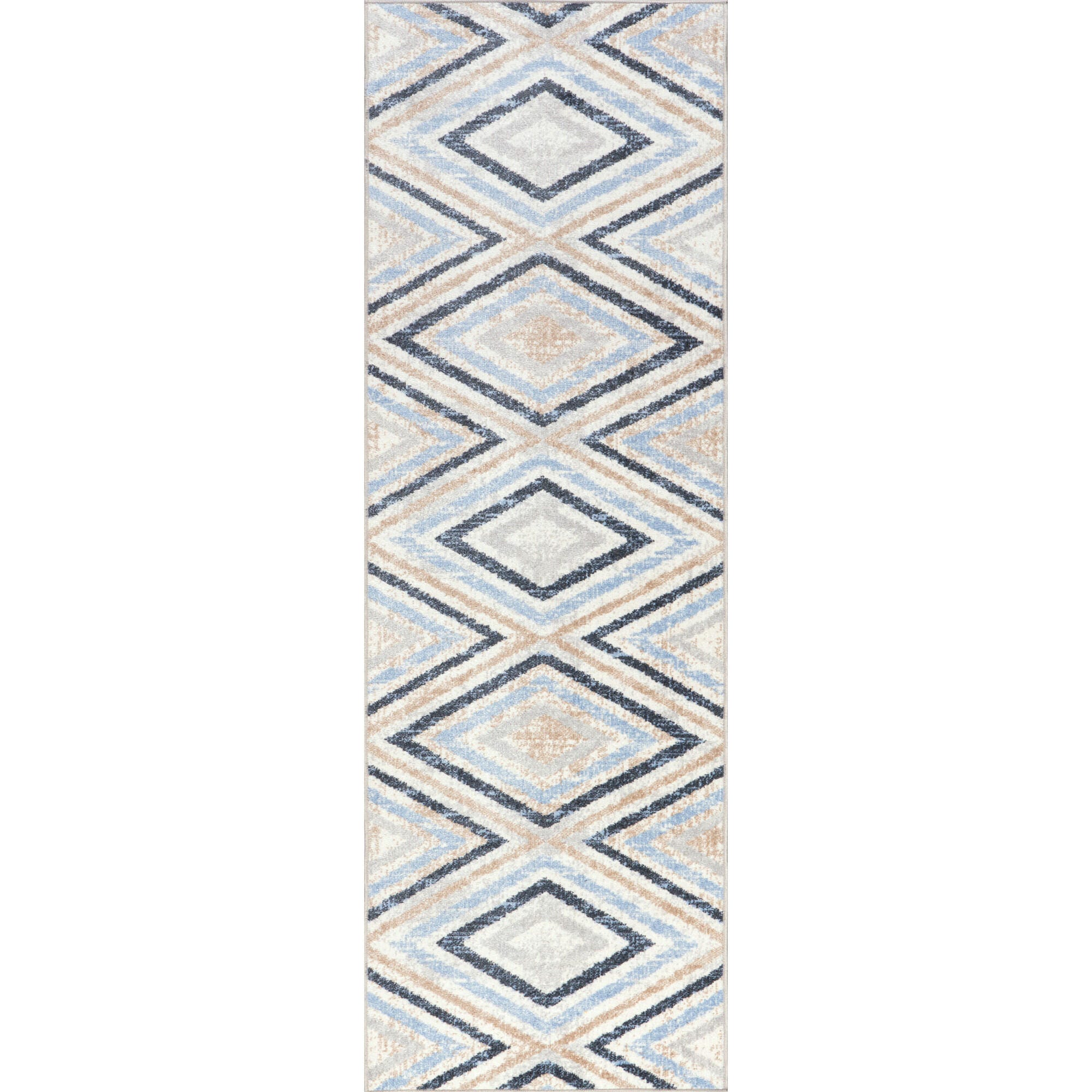 nuLOOM Akari 2' x 8' Runner Rug, Blue, large