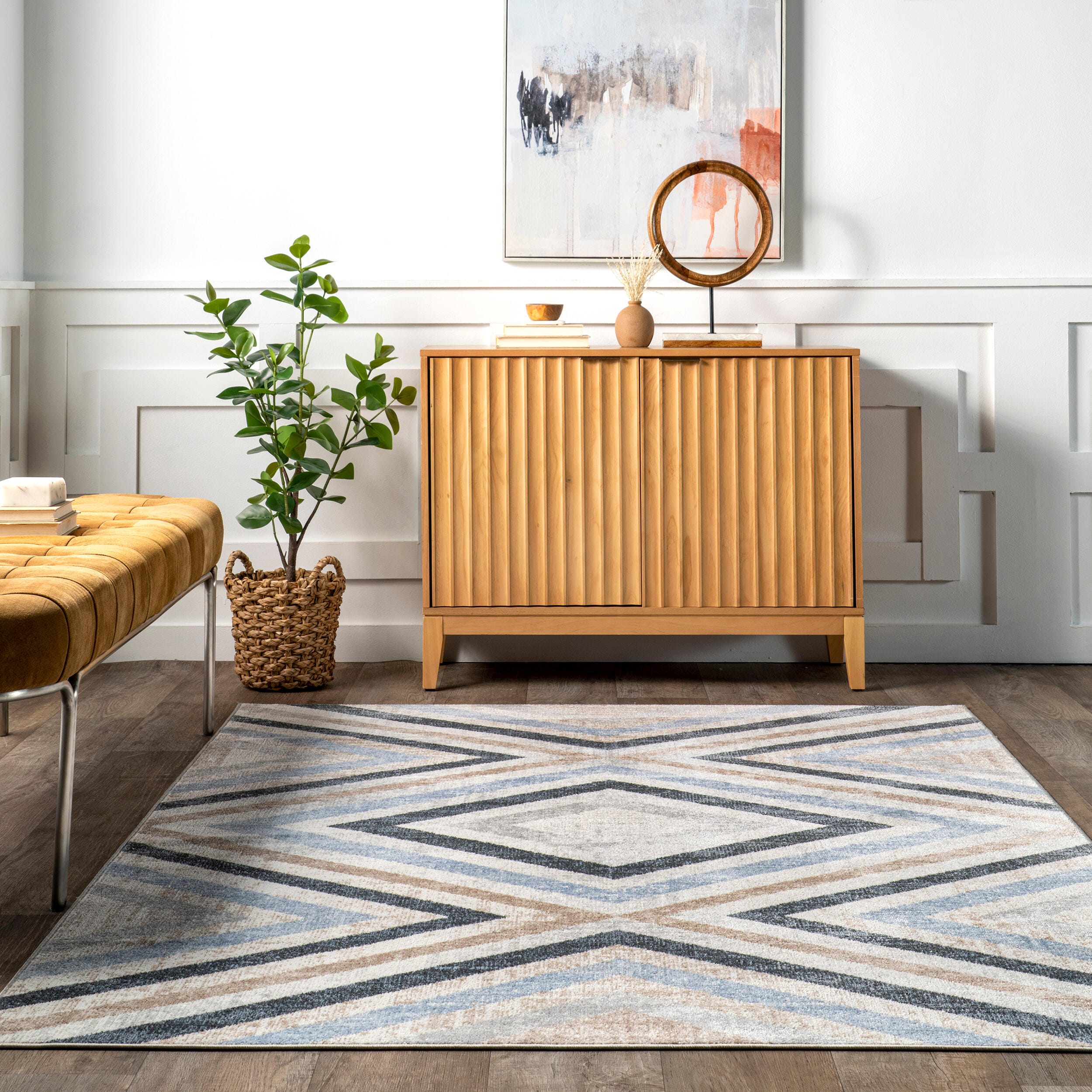 nuLOOM Akari 9' x 13' Area Rug, Blue, large