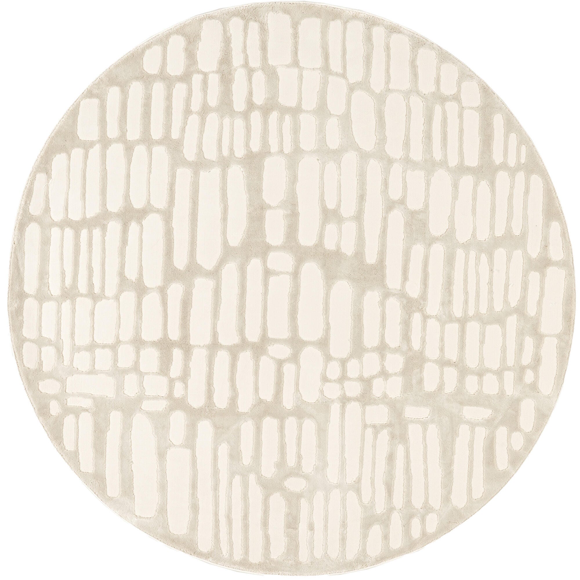 nuLOOM Belen 6' Round Area Rug, Cream, large