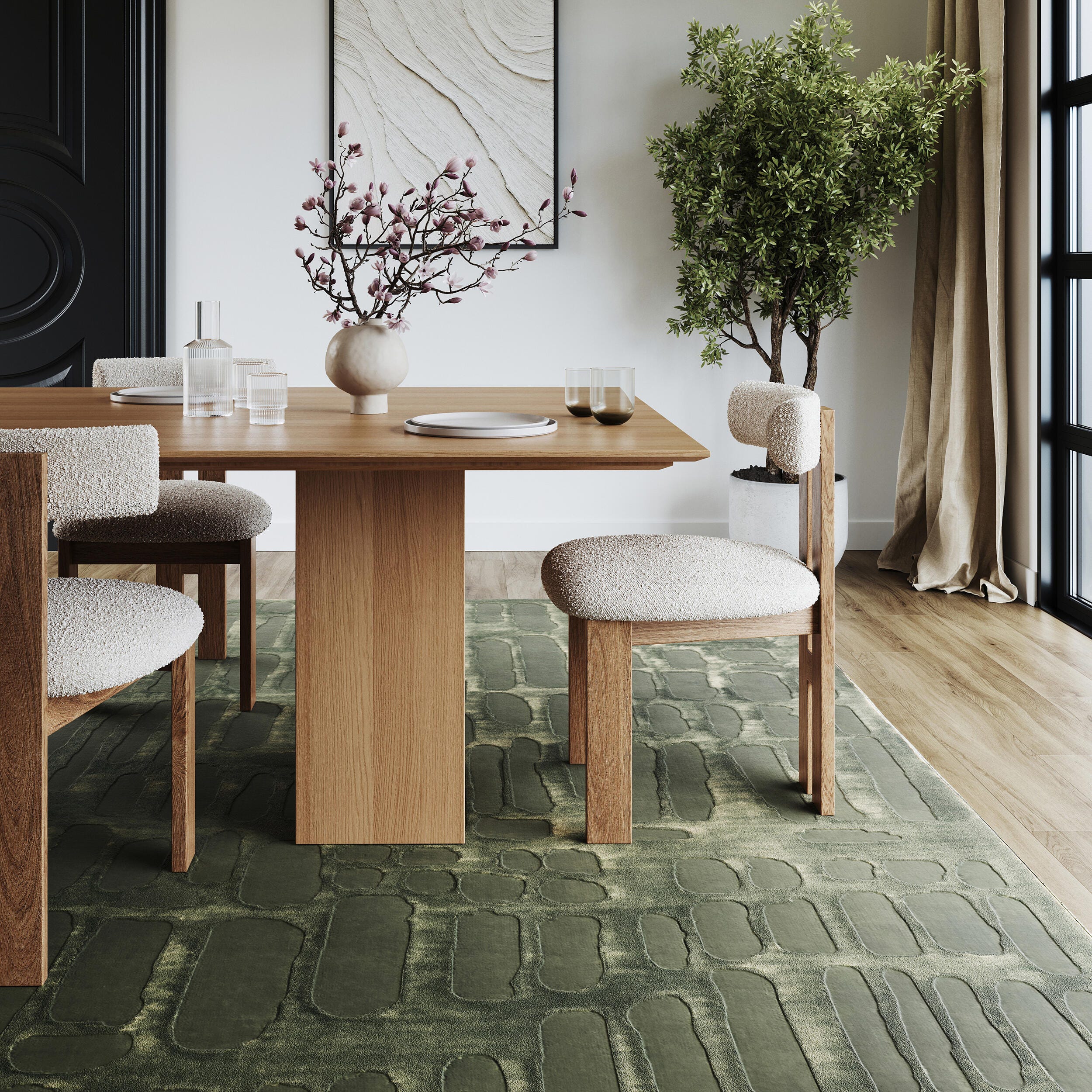 nuLOOM Belen 7' x 9' Area Rug, Forest Green, rollover