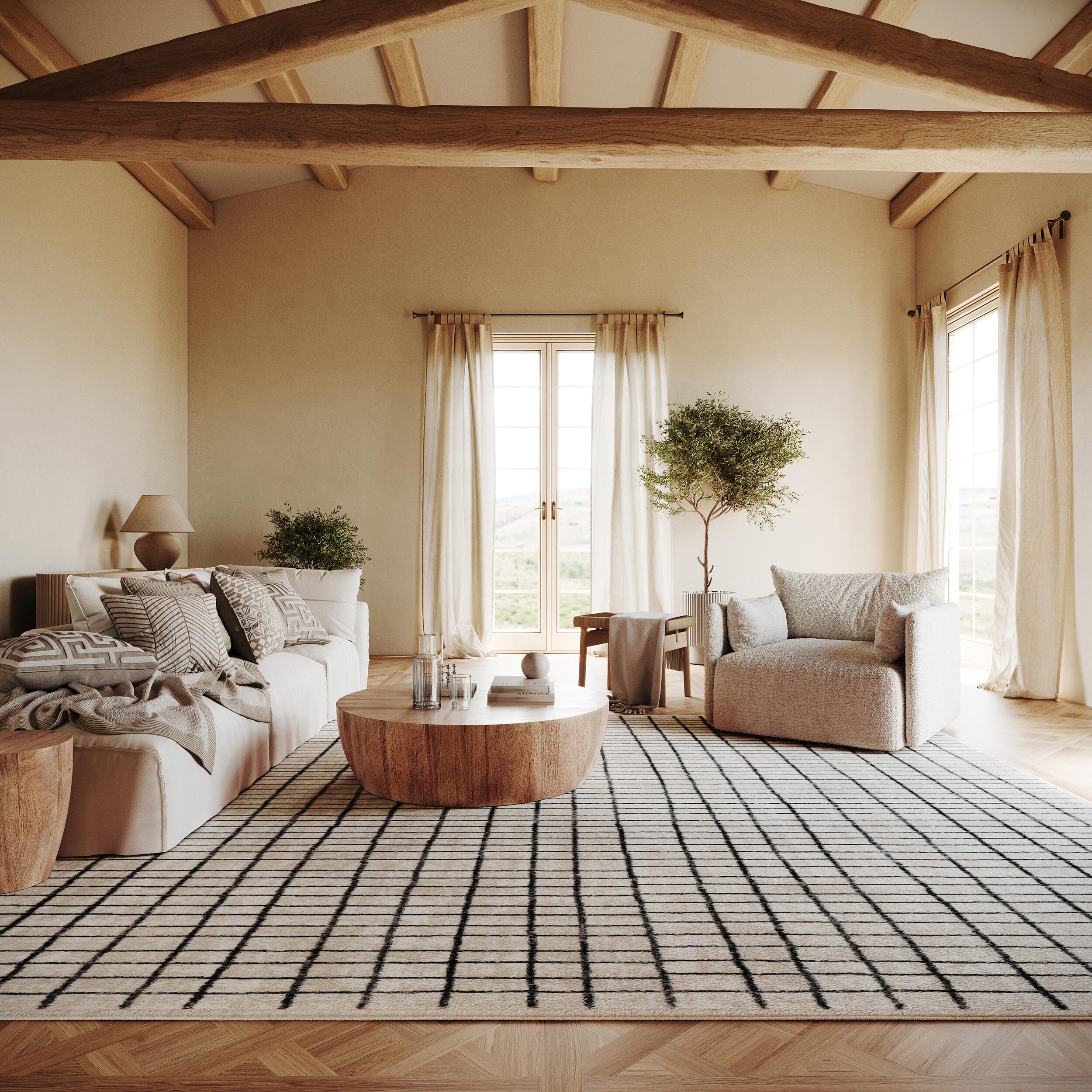 nuLOOM Catethe 5' x 8' Area Rug, Beige, rollover