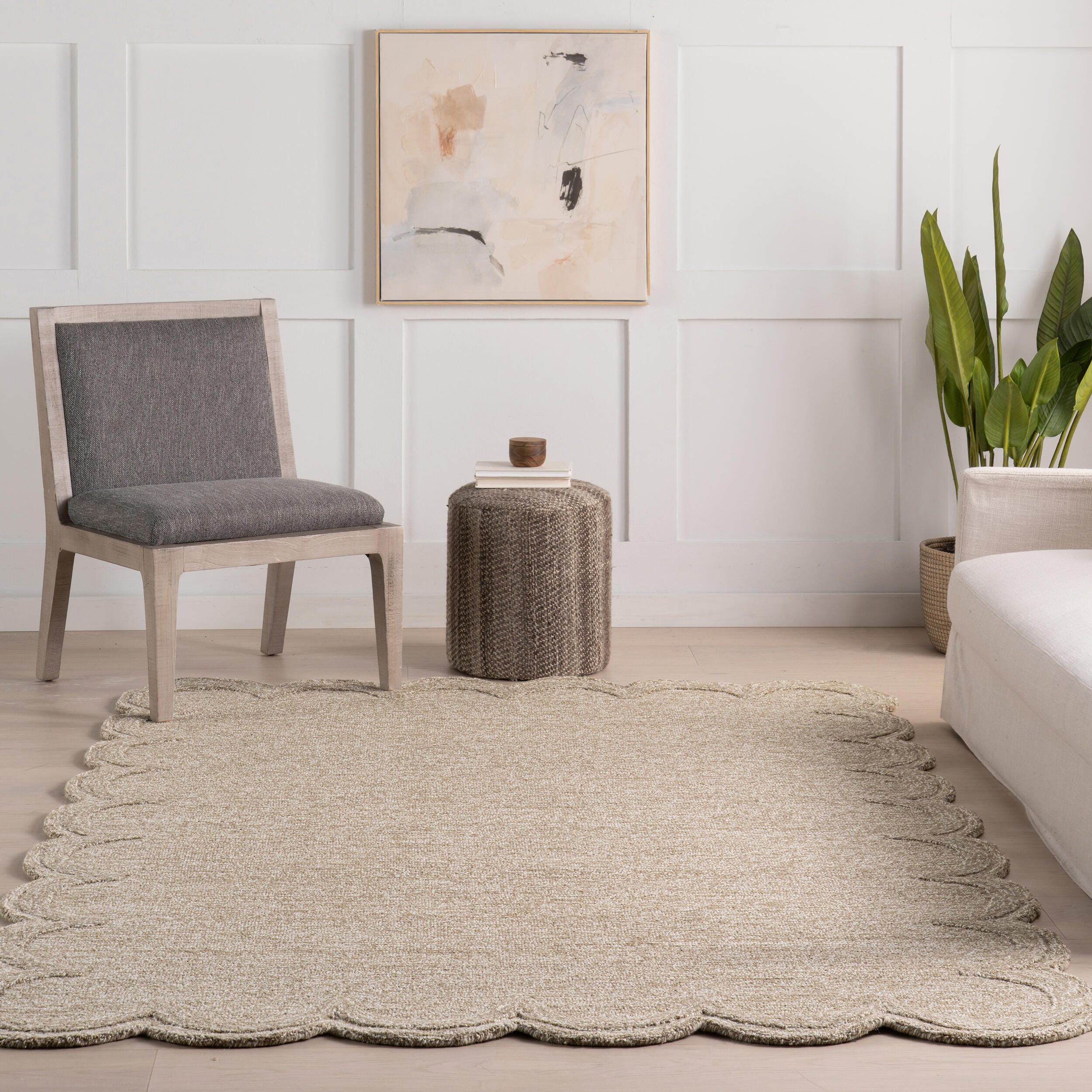 nuLOOM Elira 6' x 9' Area Rug, Oatmeal, large