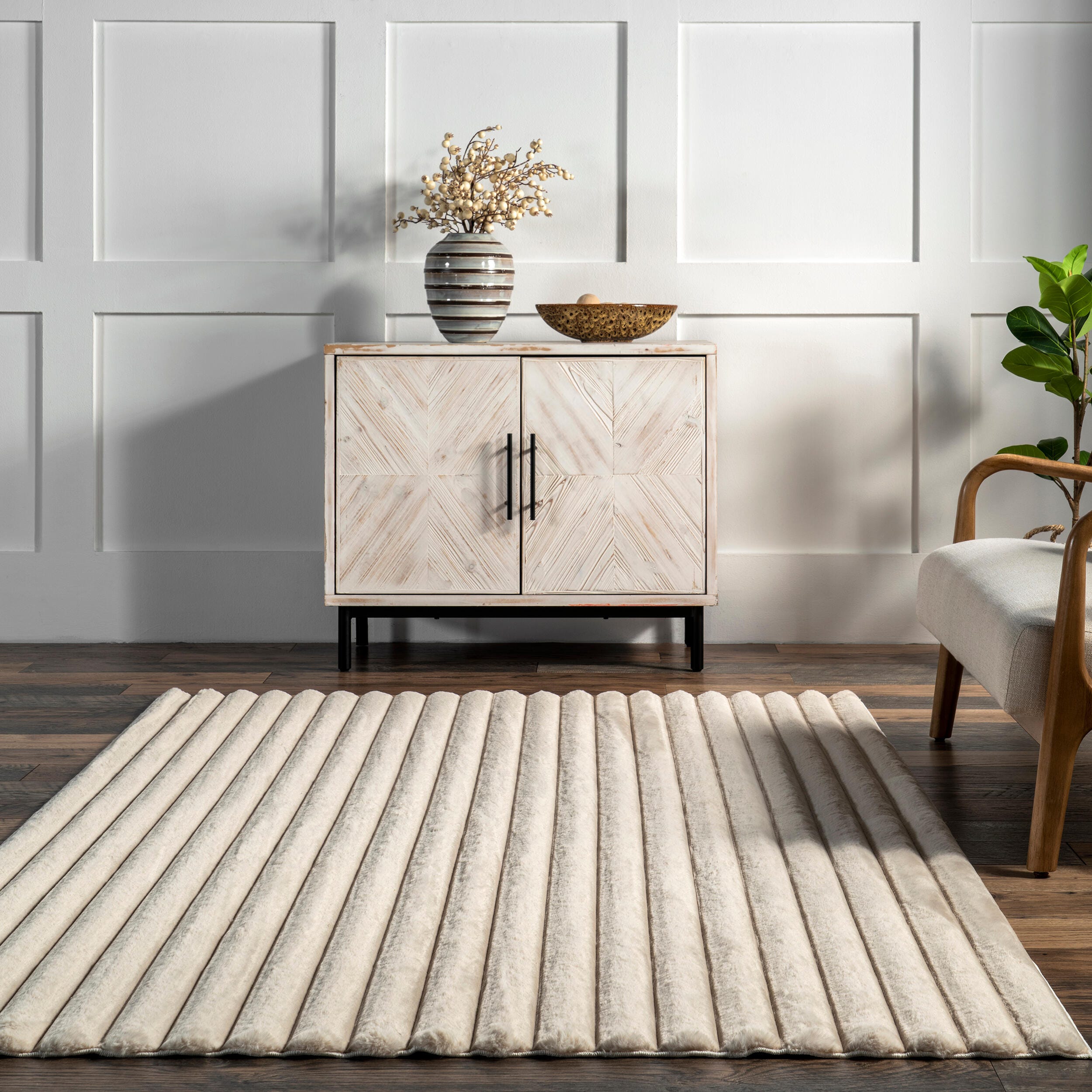 nuLOOM Kai 5' x 8' Area Rug, Beige, large