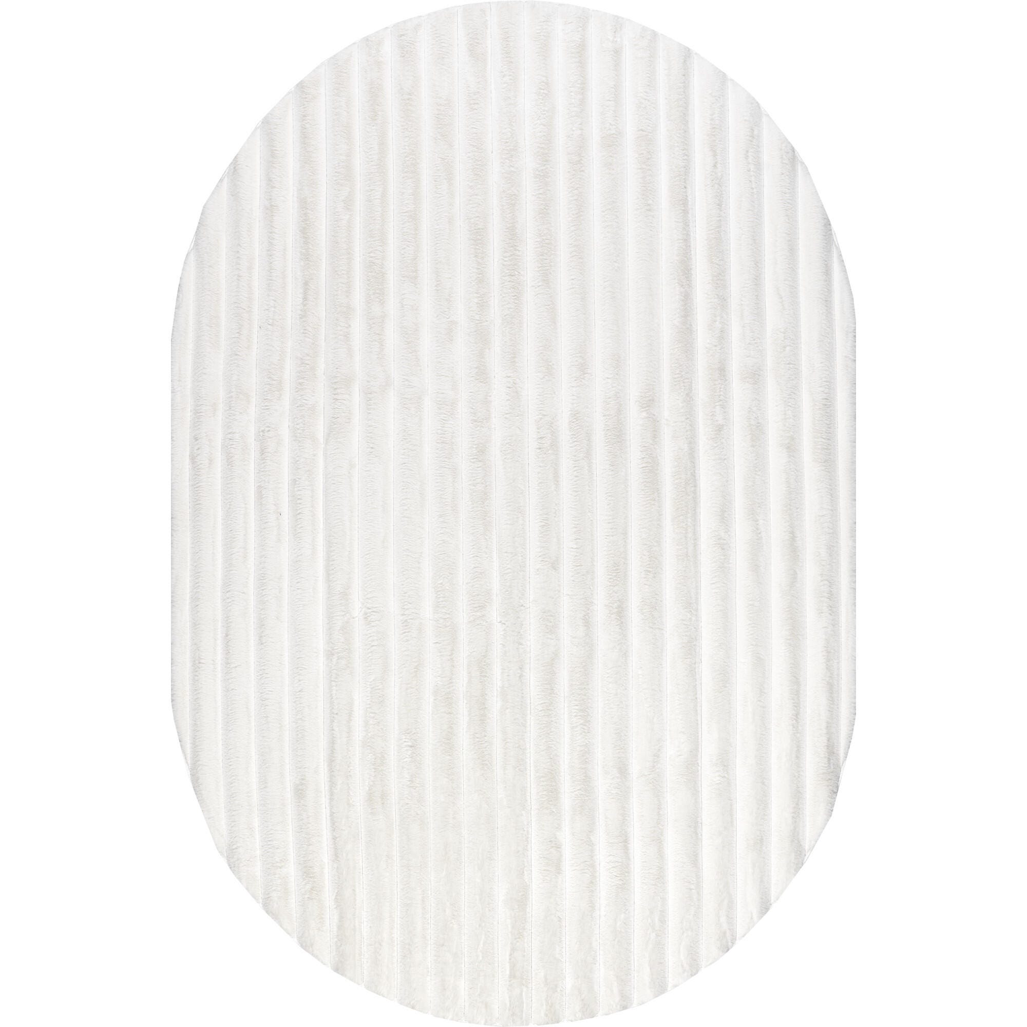nuLOOM Kai 5' x 8' Oval Area Rug, Off White, large
