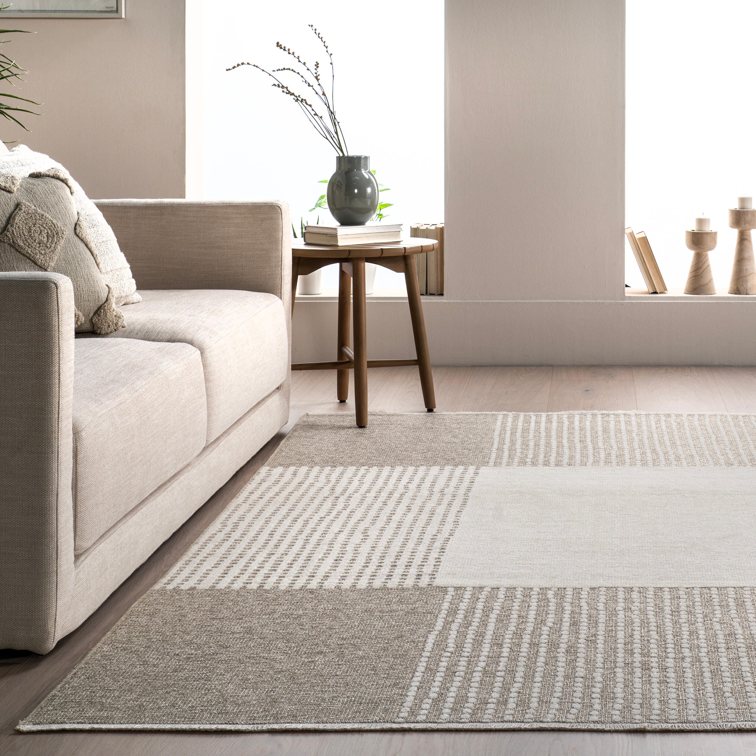 nuLOOM Kirby 4' x 6' Accent Rug, Cream, large