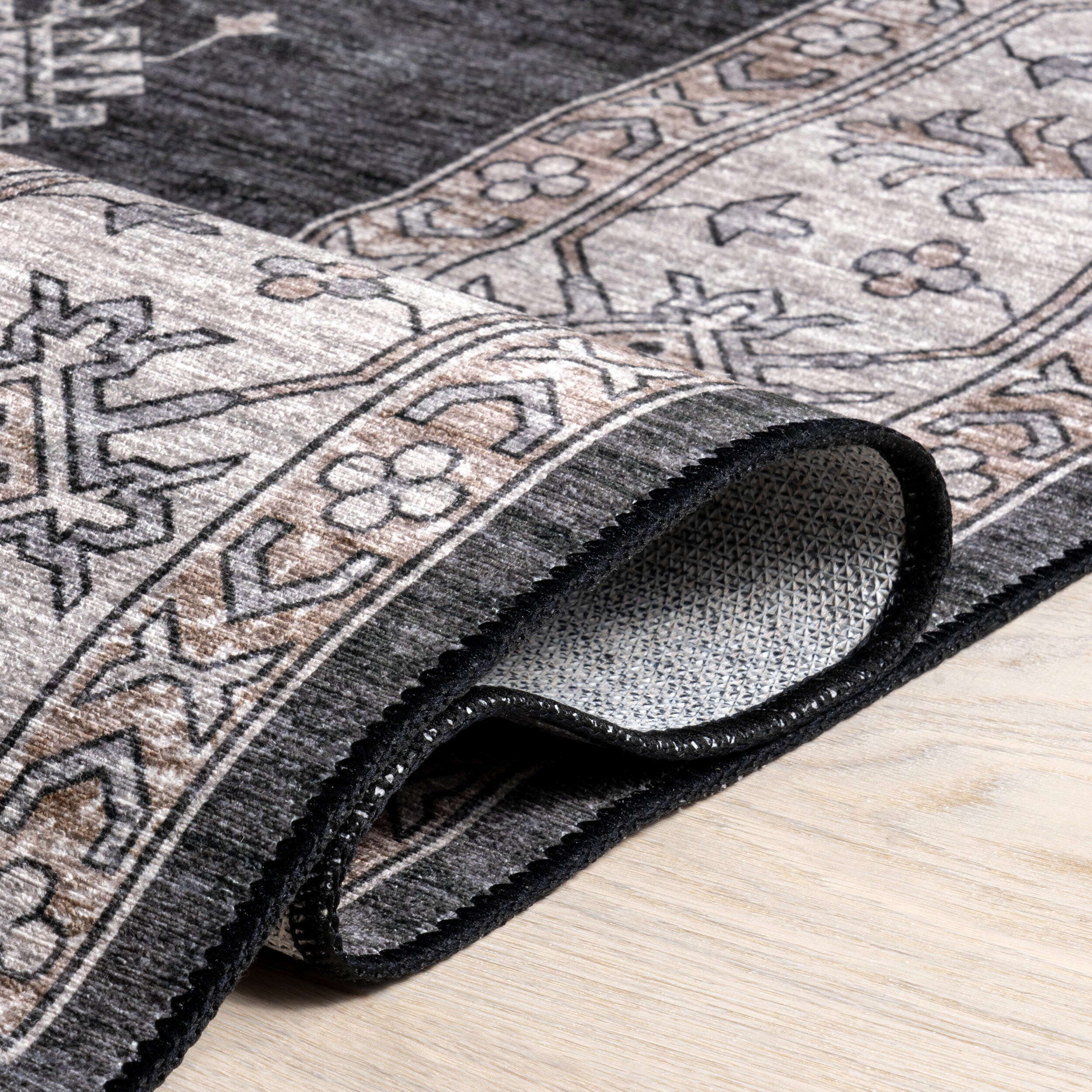 nuLOOM Moxie 4' x 6' Accent Rug, Charcoal, large