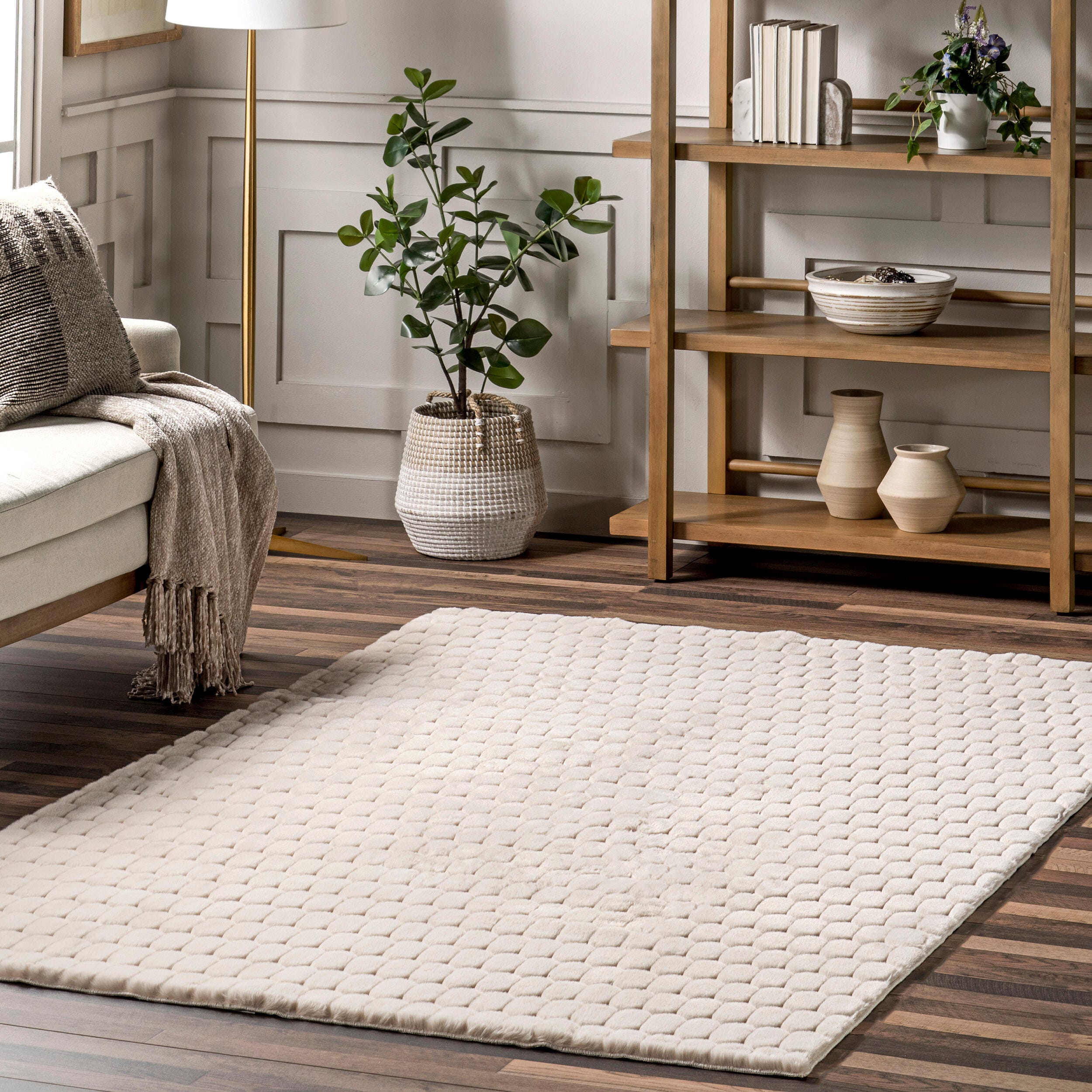 nuLOOM Nia 5' x 8' Area Rug, Beige, rollover