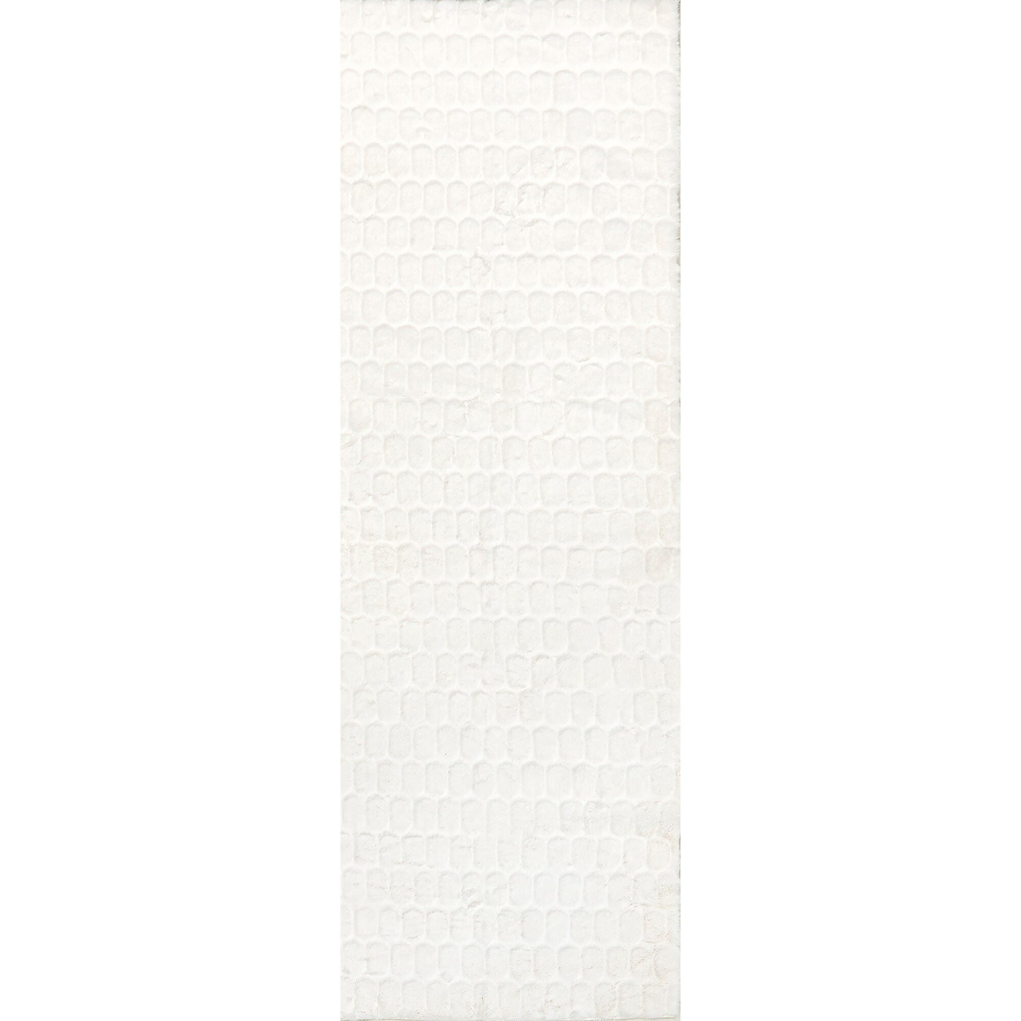 nuLOOM Nia 3' x 10' Runner Rug, White, large