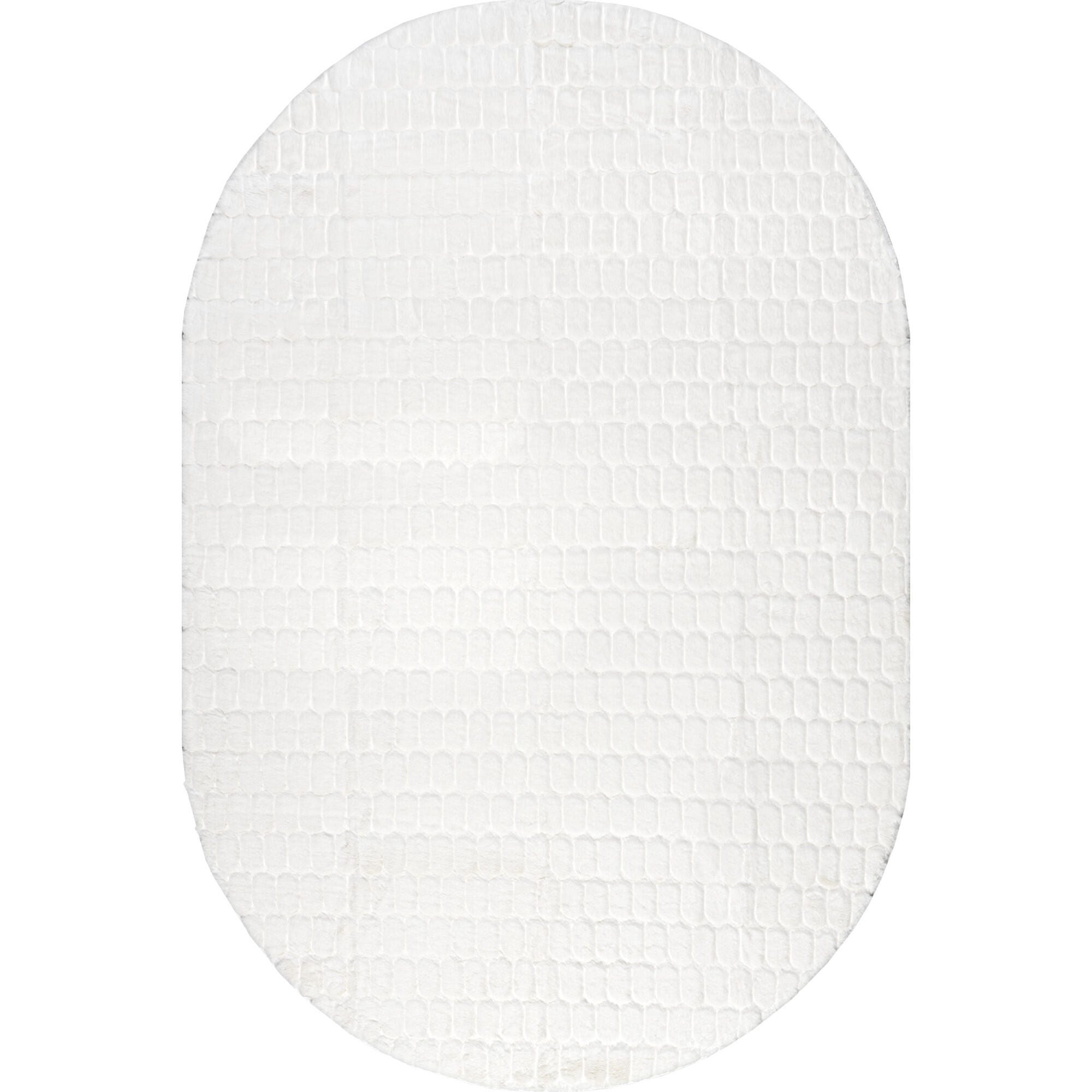 nuLOOM Nia 5' x 8' Oval Area Rug, White, large