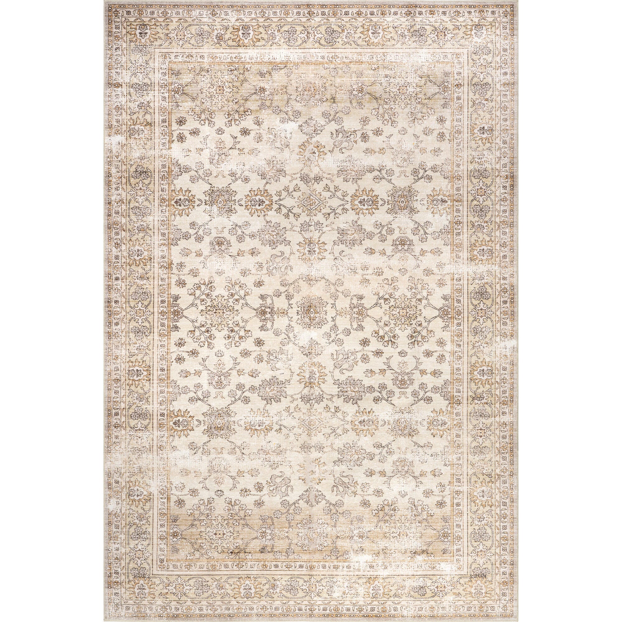 nuLOOM Sia 8' Round Area Rug, Beige, large