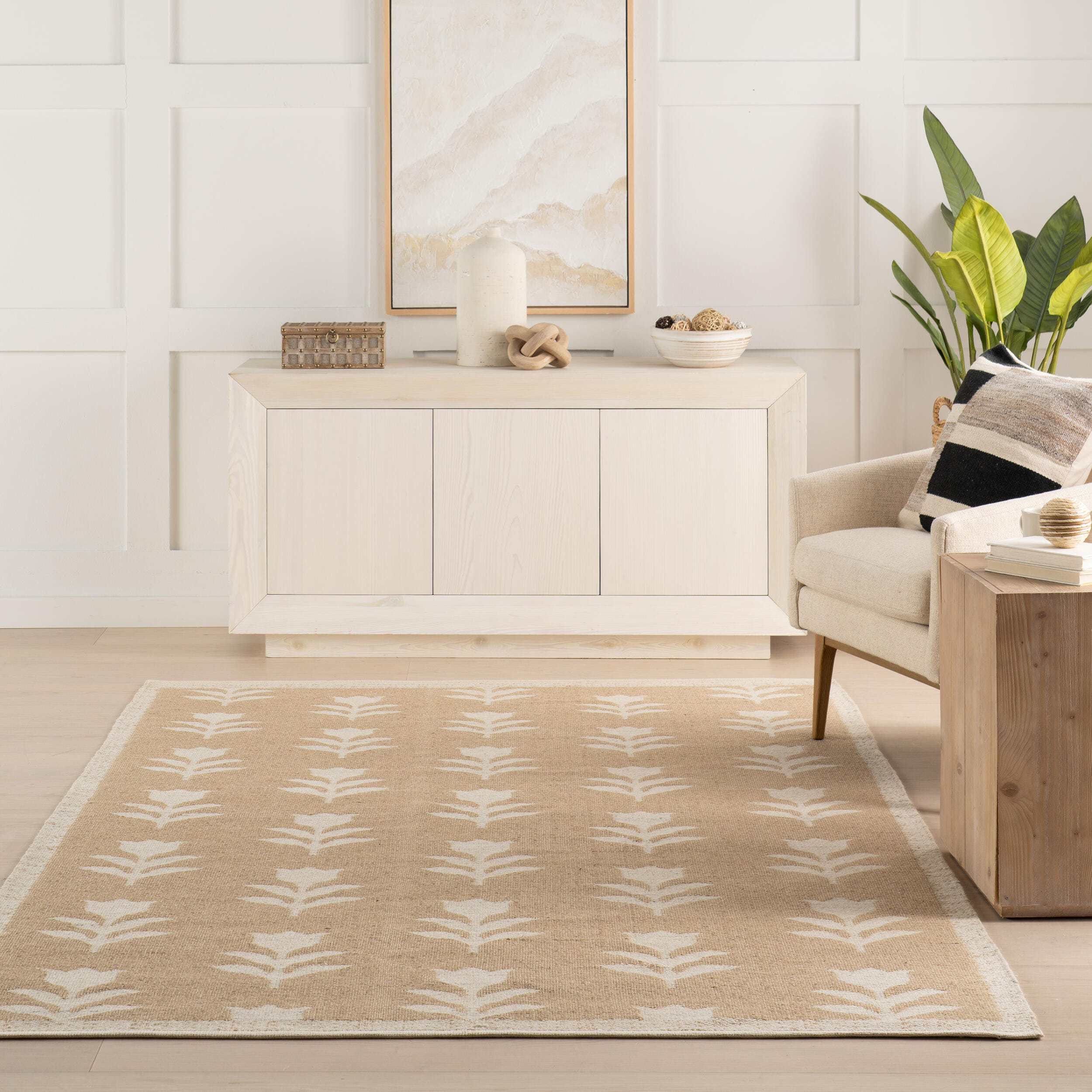 nuLOOM Vayana 8' x 10' Area Rug, Natural, large