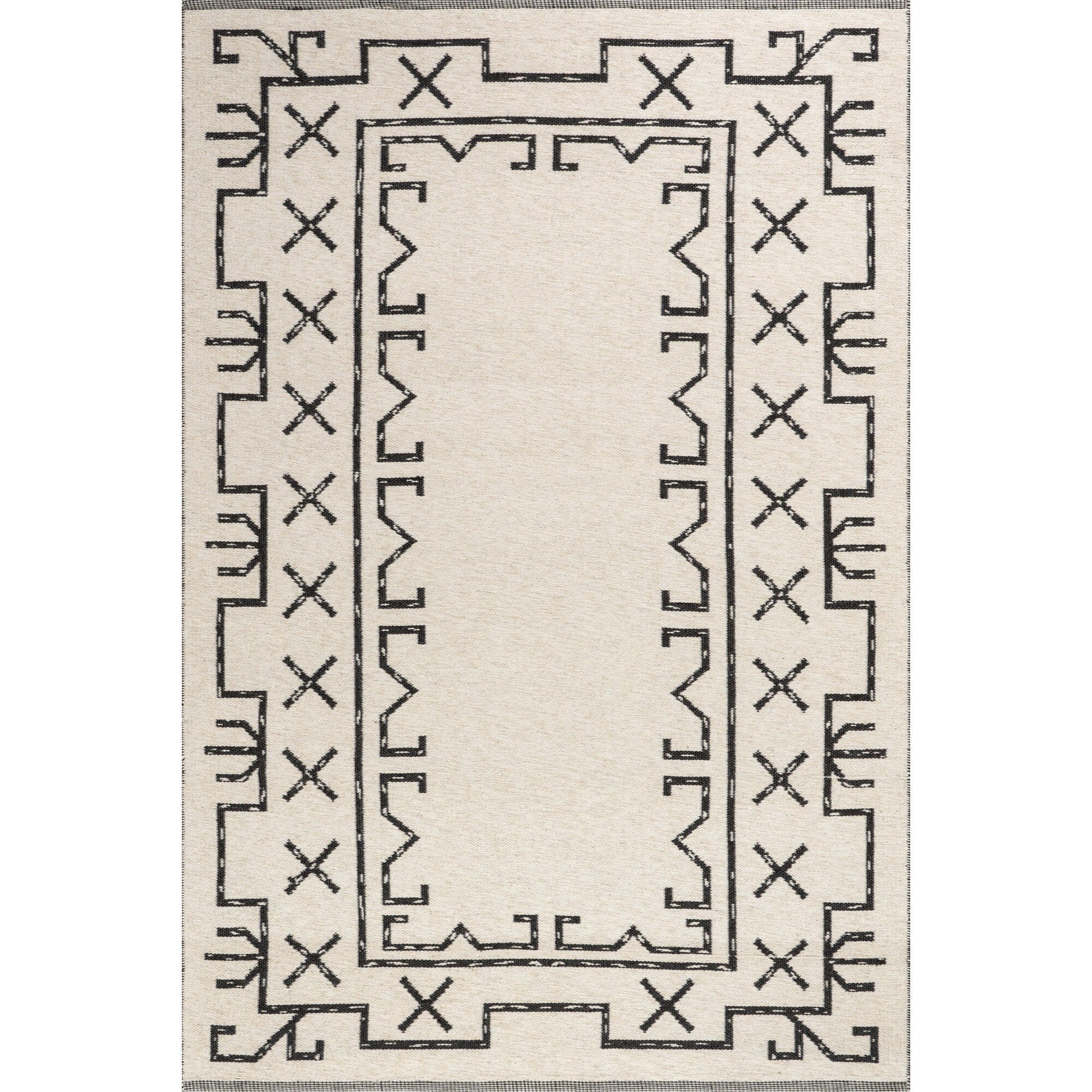 Rugs USA June 5' x 8' Area Rug, Ivory, large