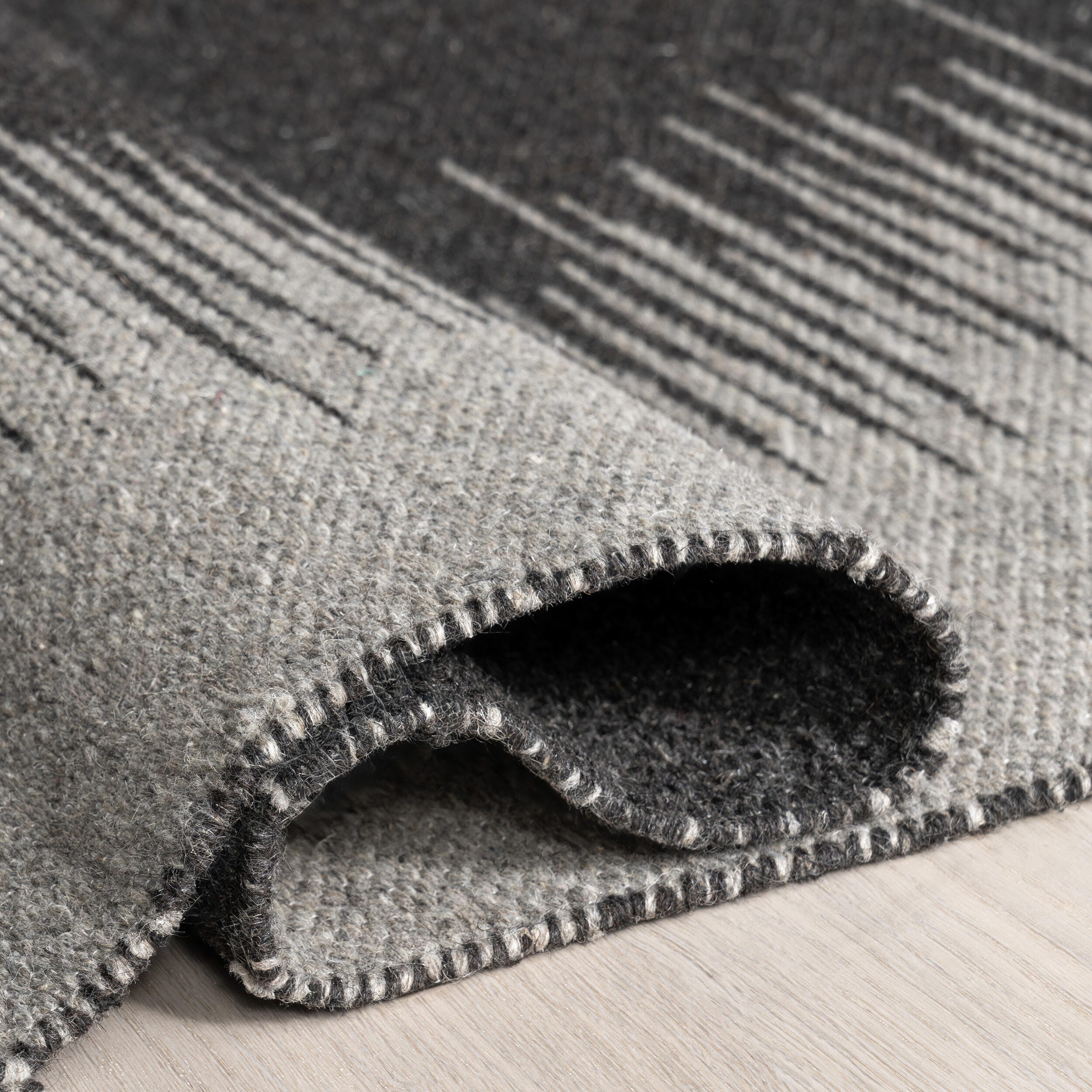 Rugs USA Wolf 6' x 9' Area Rug, Black, large