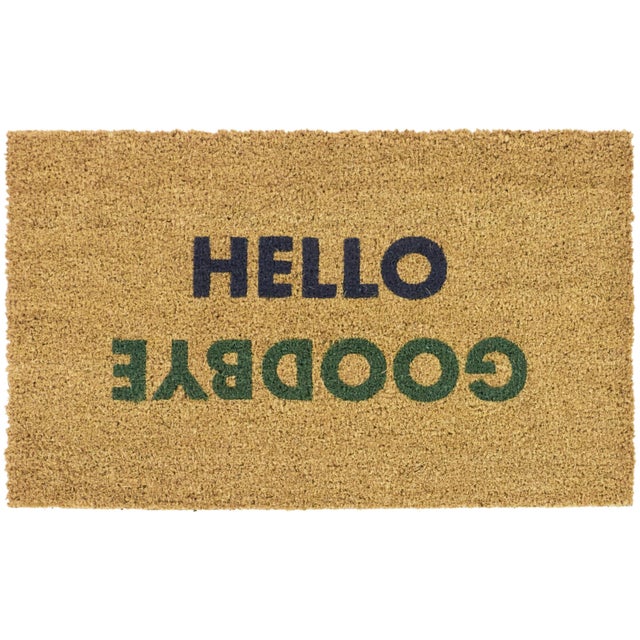 Balta Goodbye 18" x 30" Doormat, Blue