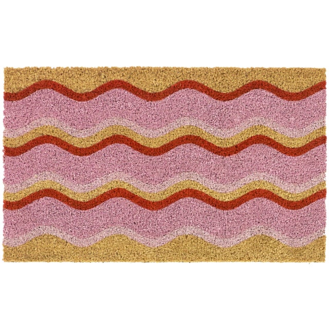 Balta Squiggle 18" x 30" Doormat, Pink