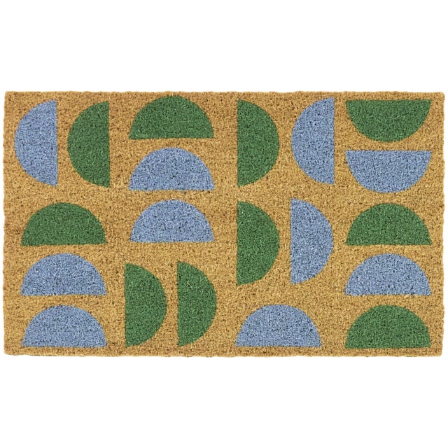 Balta Geometric 18" x 30" Doormat, Green