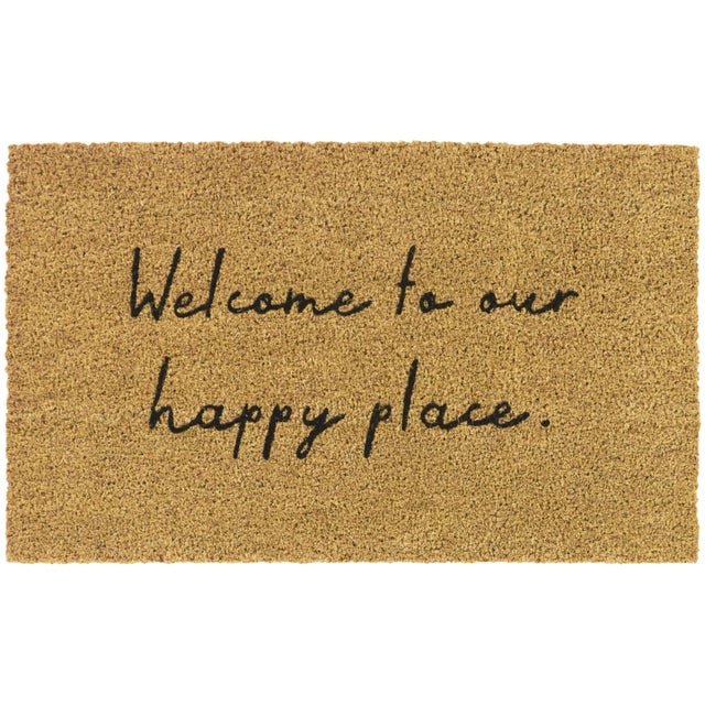 Balta Happy Place 18" x 30" Doormat, Black