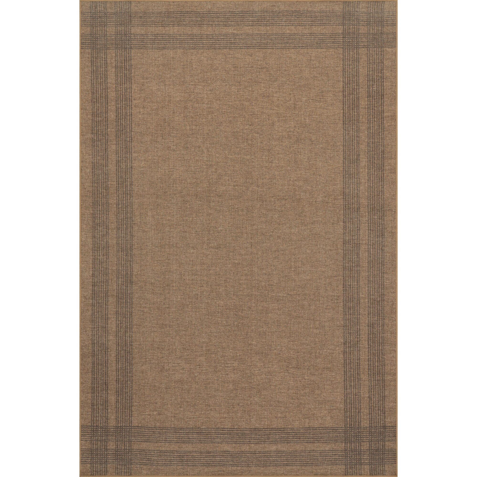 Rugs USA Bedford Washable 6' x 9' AreaRug, Tan, large
