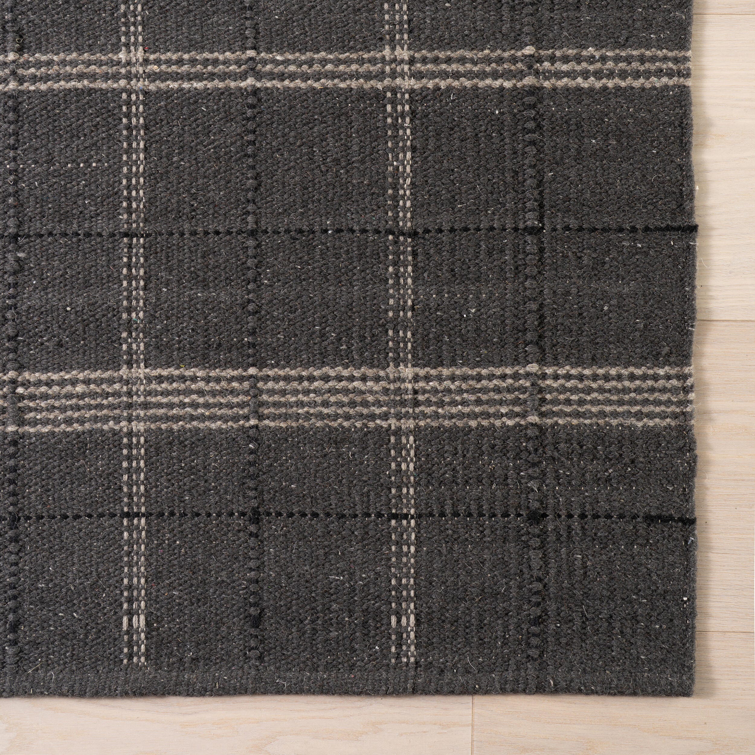 Rugs USA Downing 3' x 8' AreaRug, Black, large