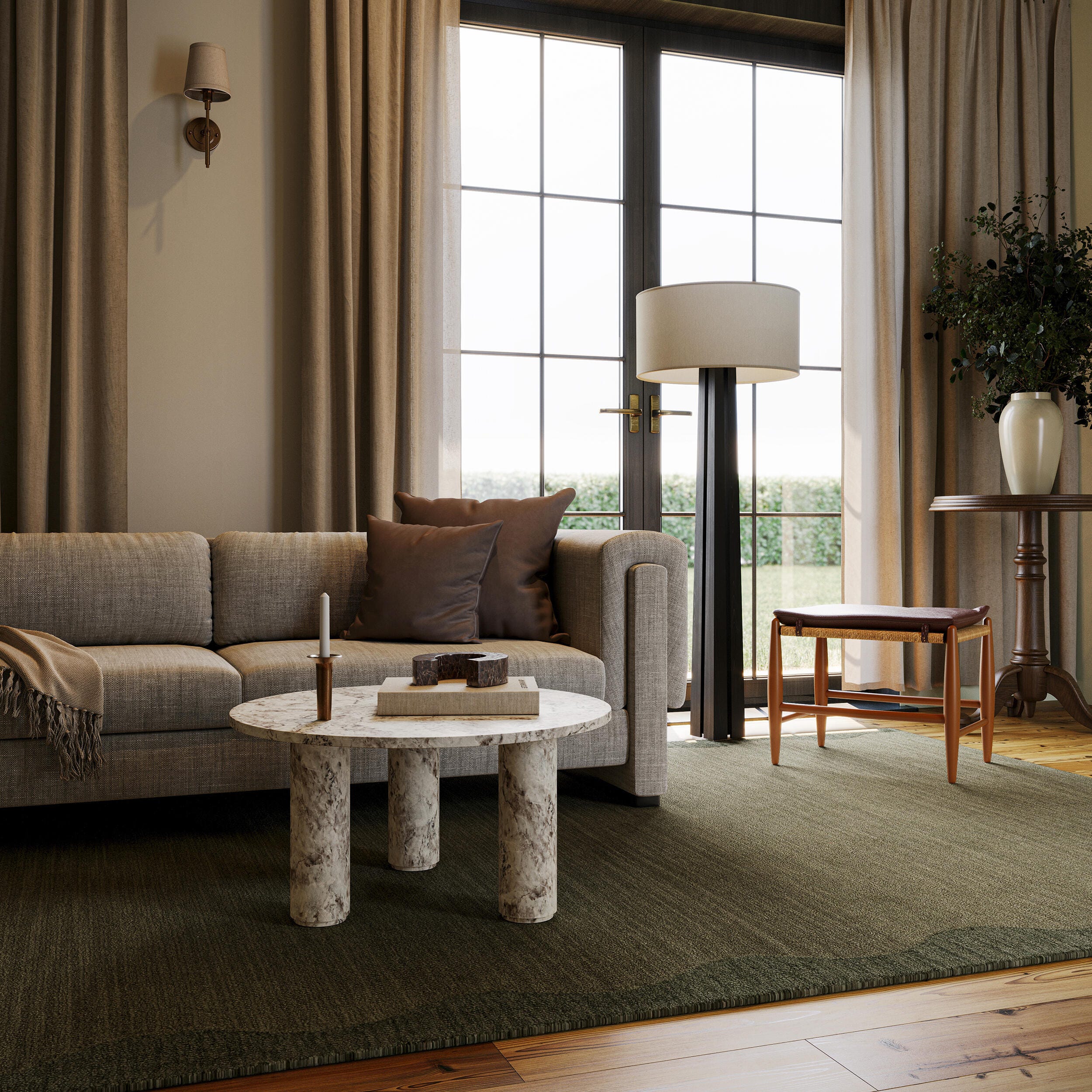 Rugs USA Ondine 7' x 9' AreaRug, Green, rollover