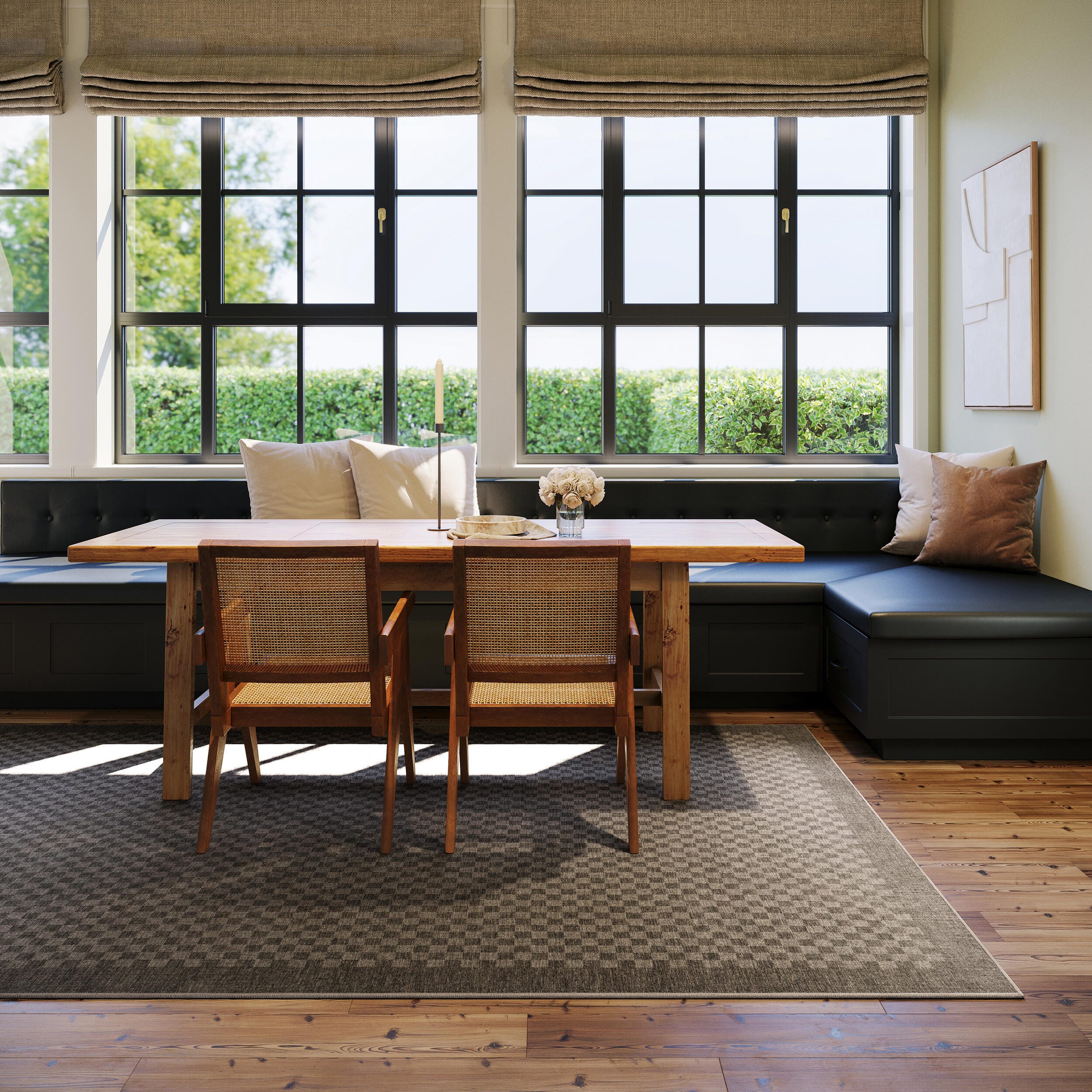 Rugs USA Watts Washable 5' x 8' AreaRug, Charcoal, rollover