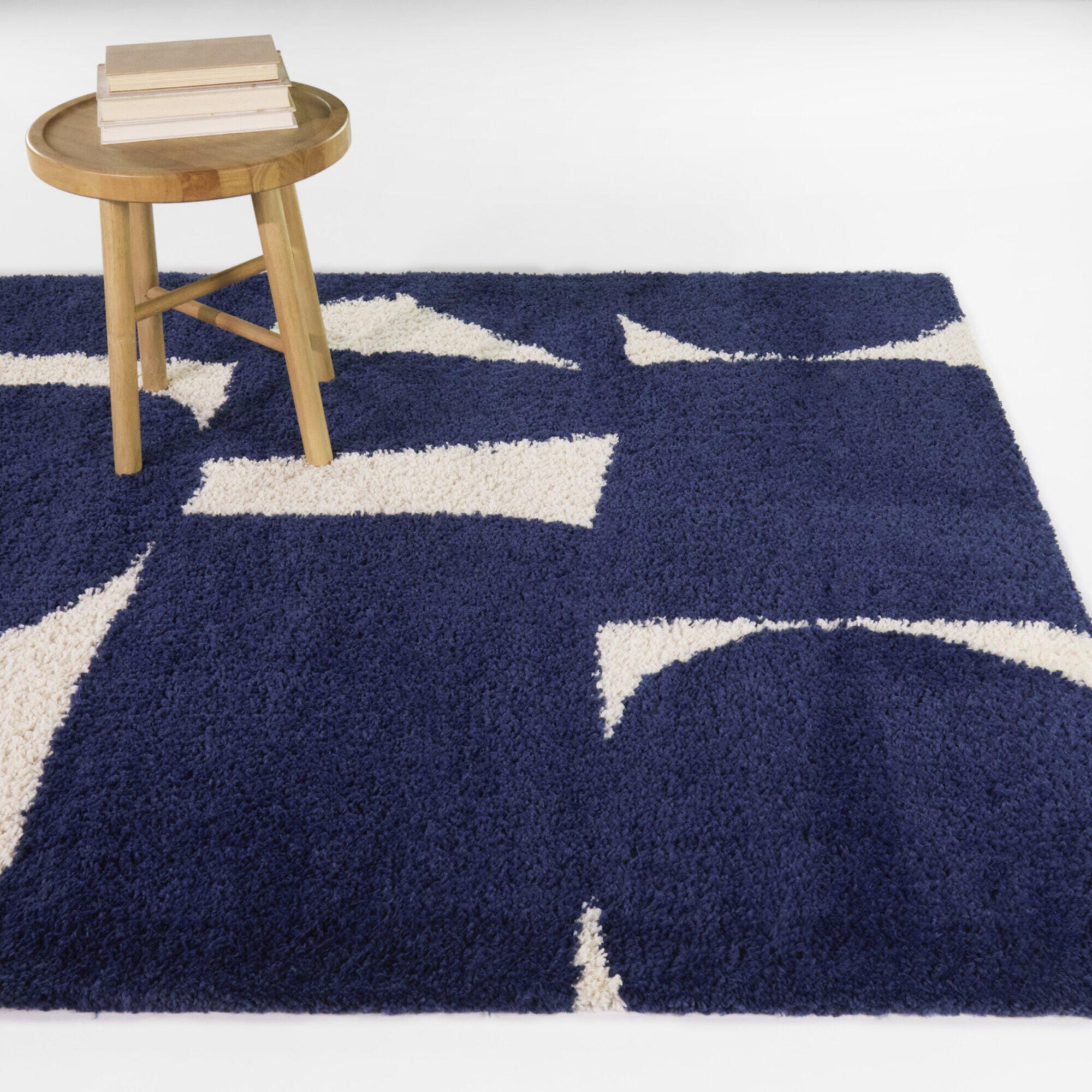 Balta Rugs Abstract 5' 3" x 7' Area Rug, Navy, rollover