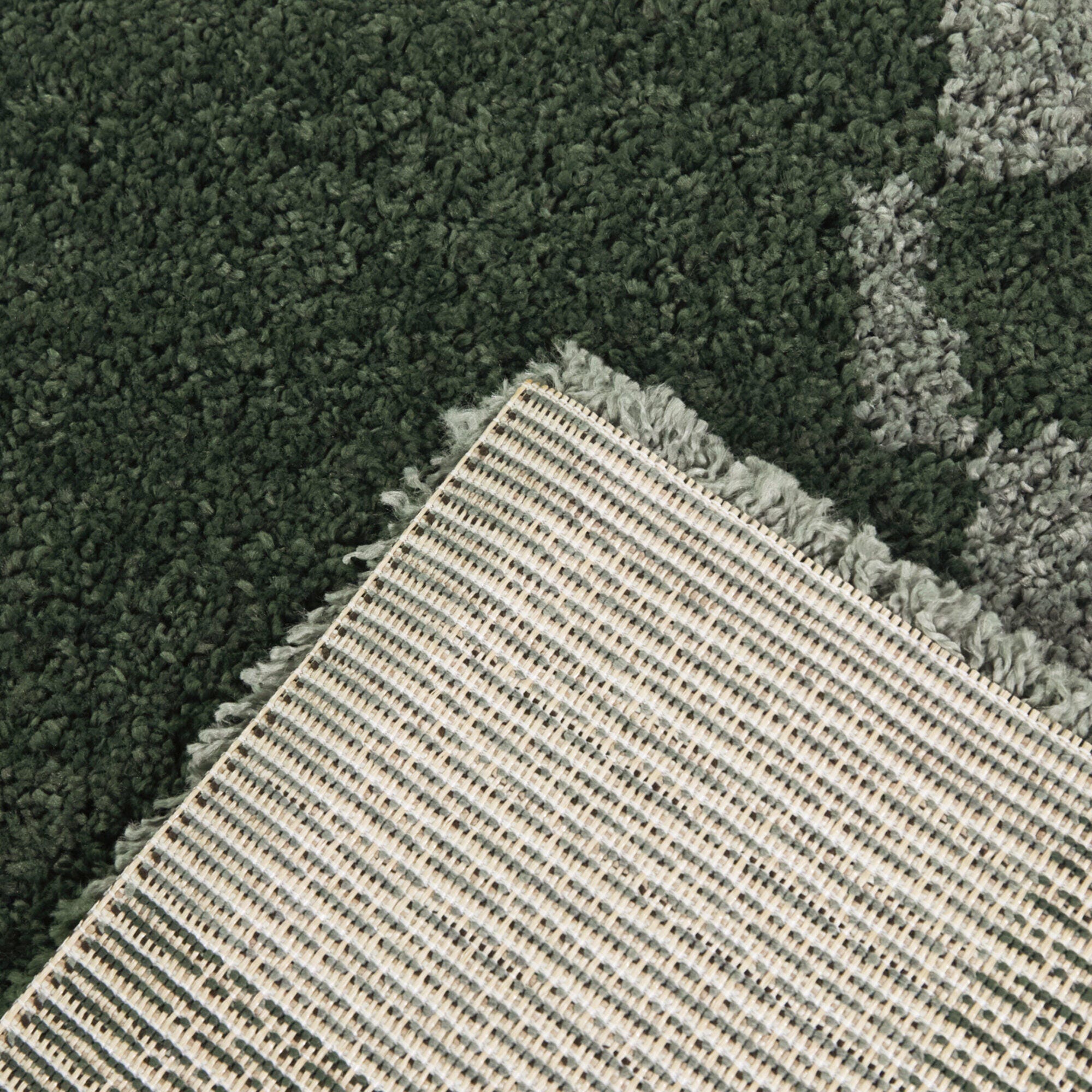 Balta Rugs Checkered 4' 4" x 6' Area Rug, Green/Gray, large