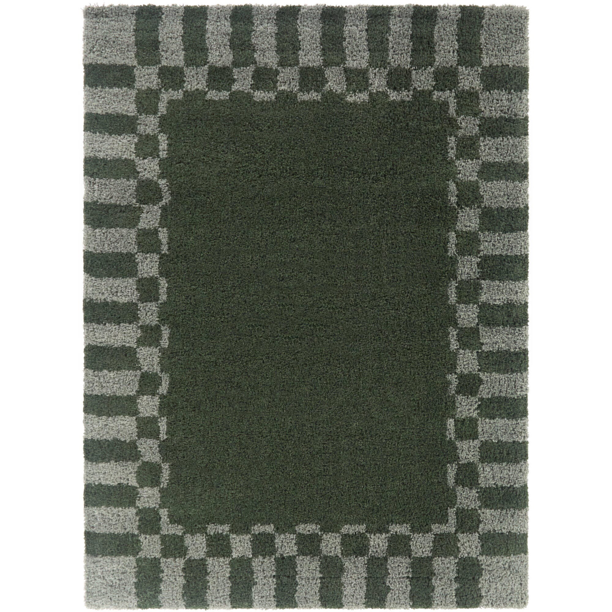 Balta Rugs Checkered 5' 3" x 7' Area Rug, Green/Gray, large